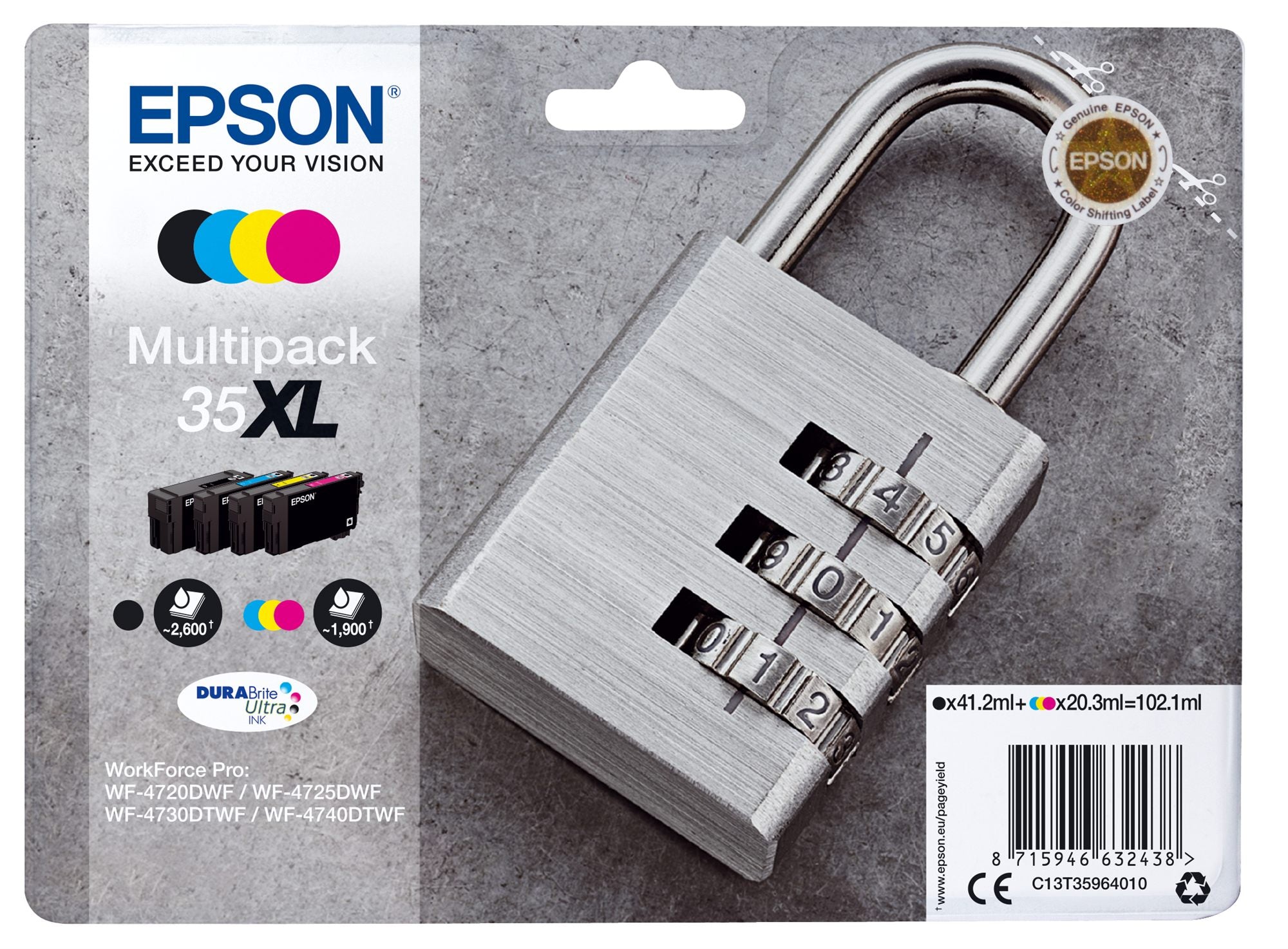 EPSON 2LB 35XL Ink Multipack CMYK