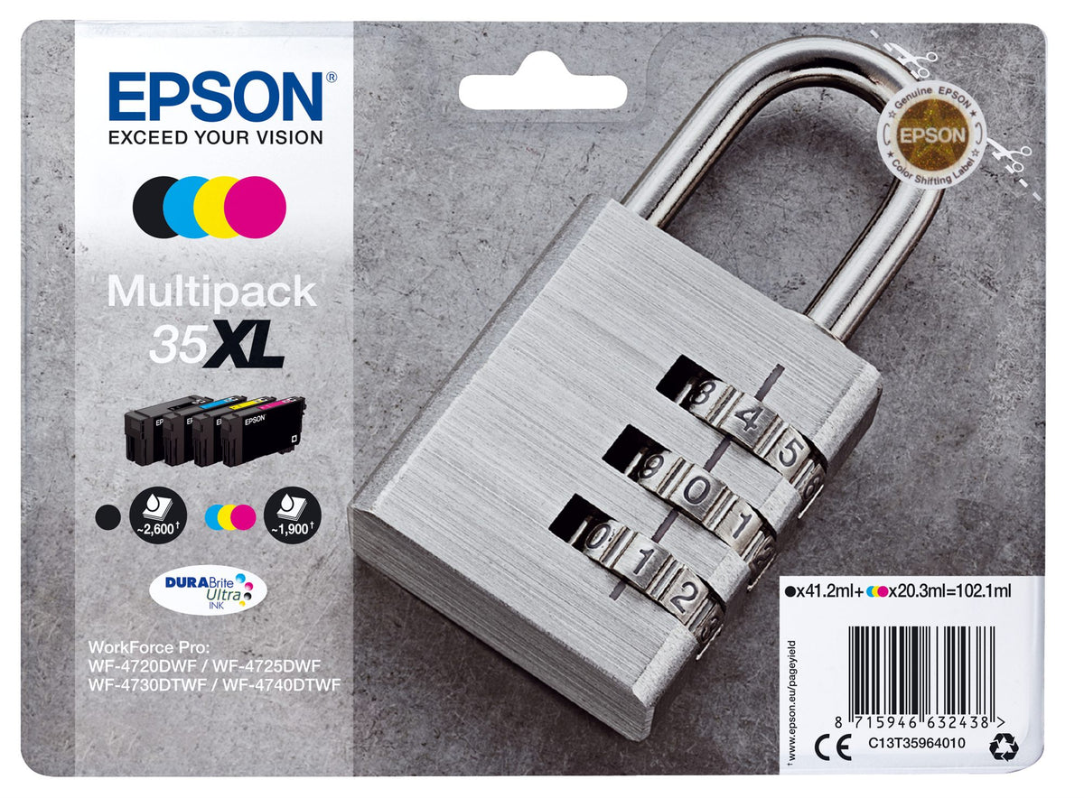 Ink/35XL Padlock CMYK SEC