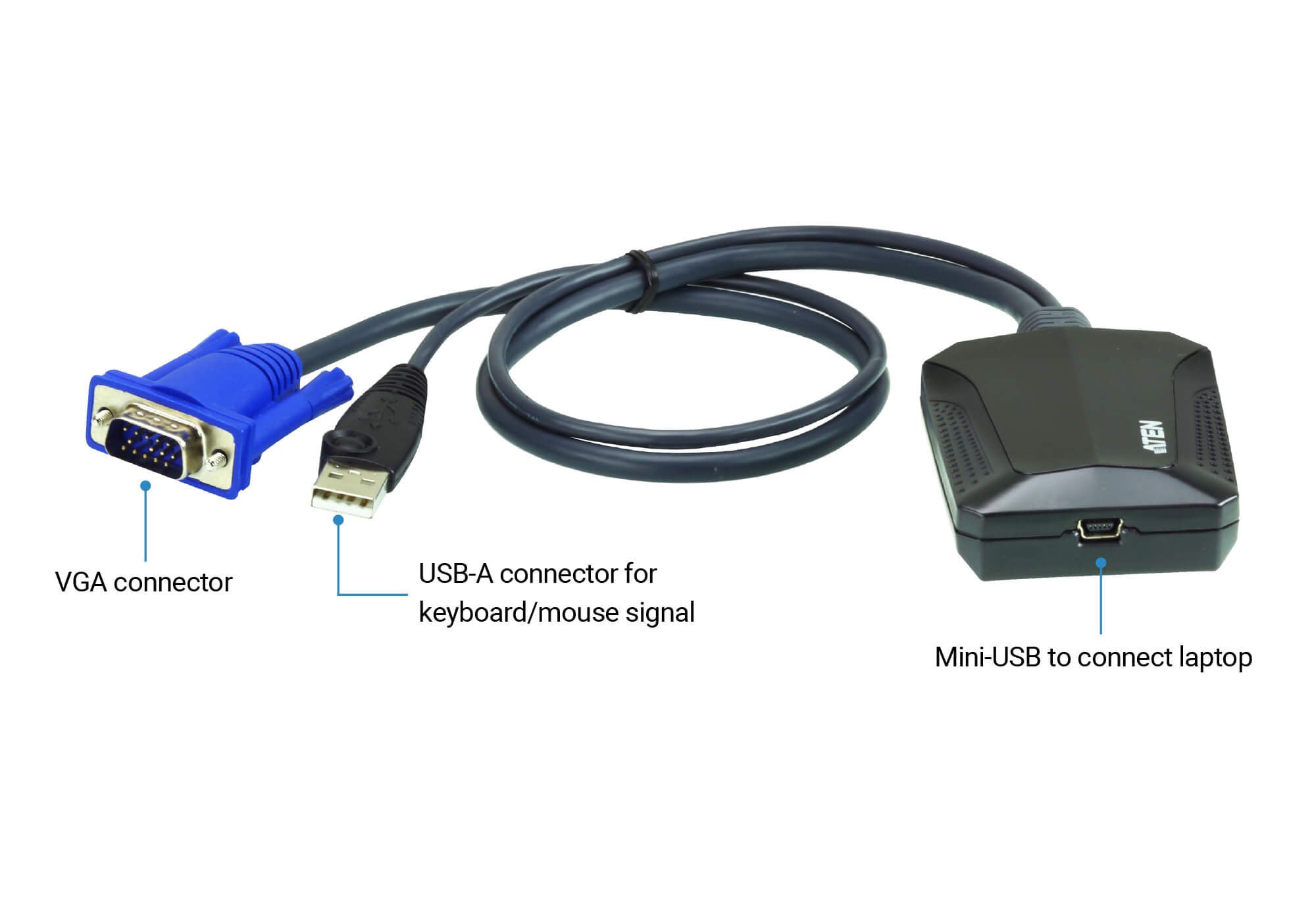 Aten CV211-AT Laptop USB Console Adaptateur
