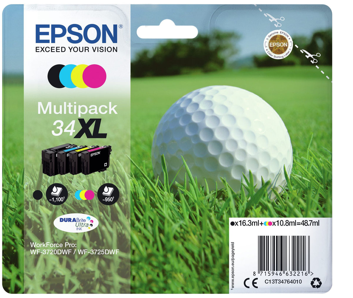 Ink/34XL Golf Ball CMYK