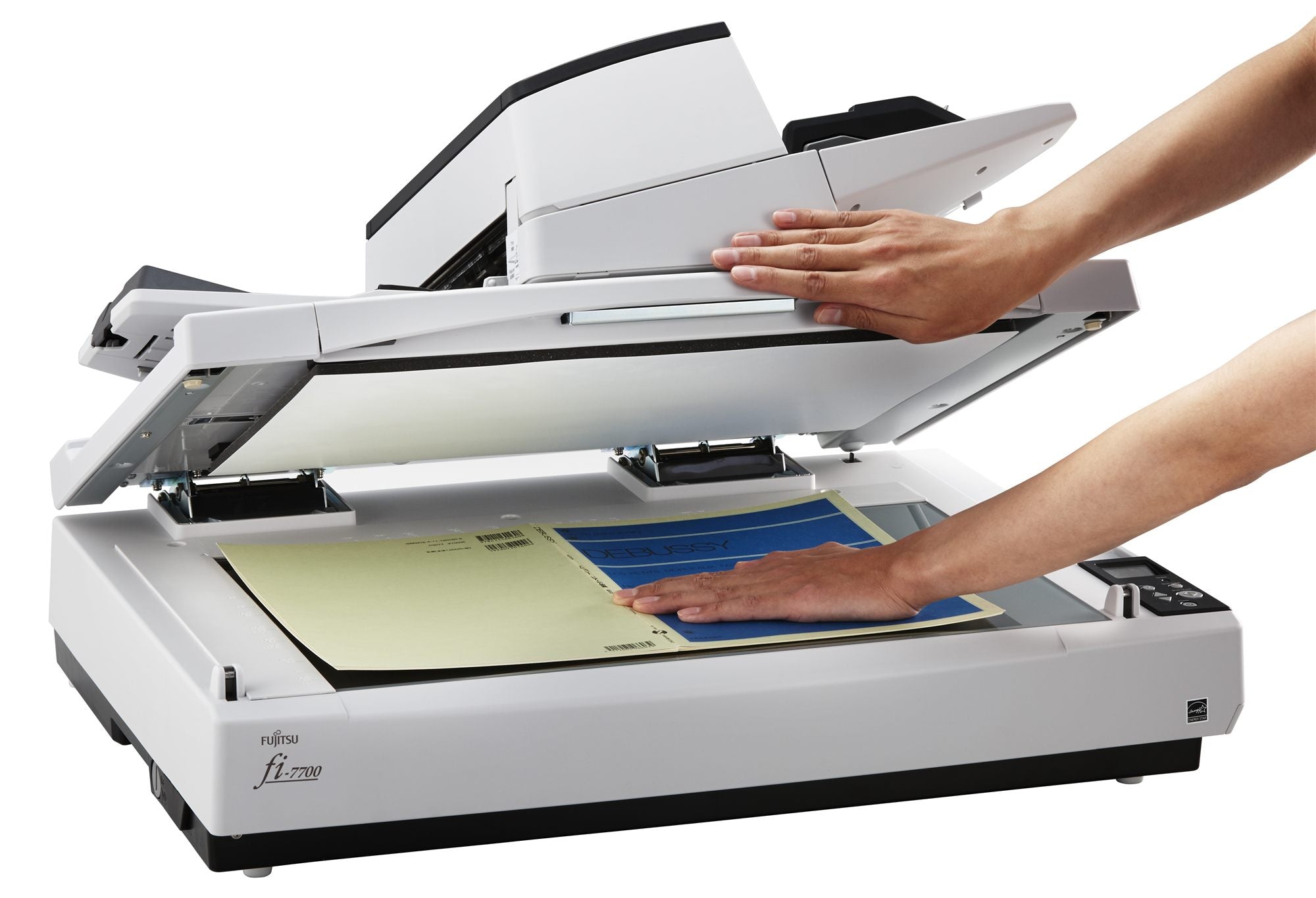 RICOH fi-7700 Scanner A3 100ppm 200ipm A3 ADF and Flatbed duplex document scanner. Incl PaperStream IP, PaperStream Capture
