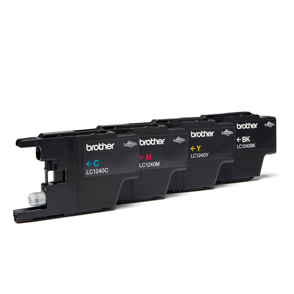 BROTHER LC-1240 cartouche dencre noir et tricolore haute capacité 600 pages 1-pack blister sans alarme