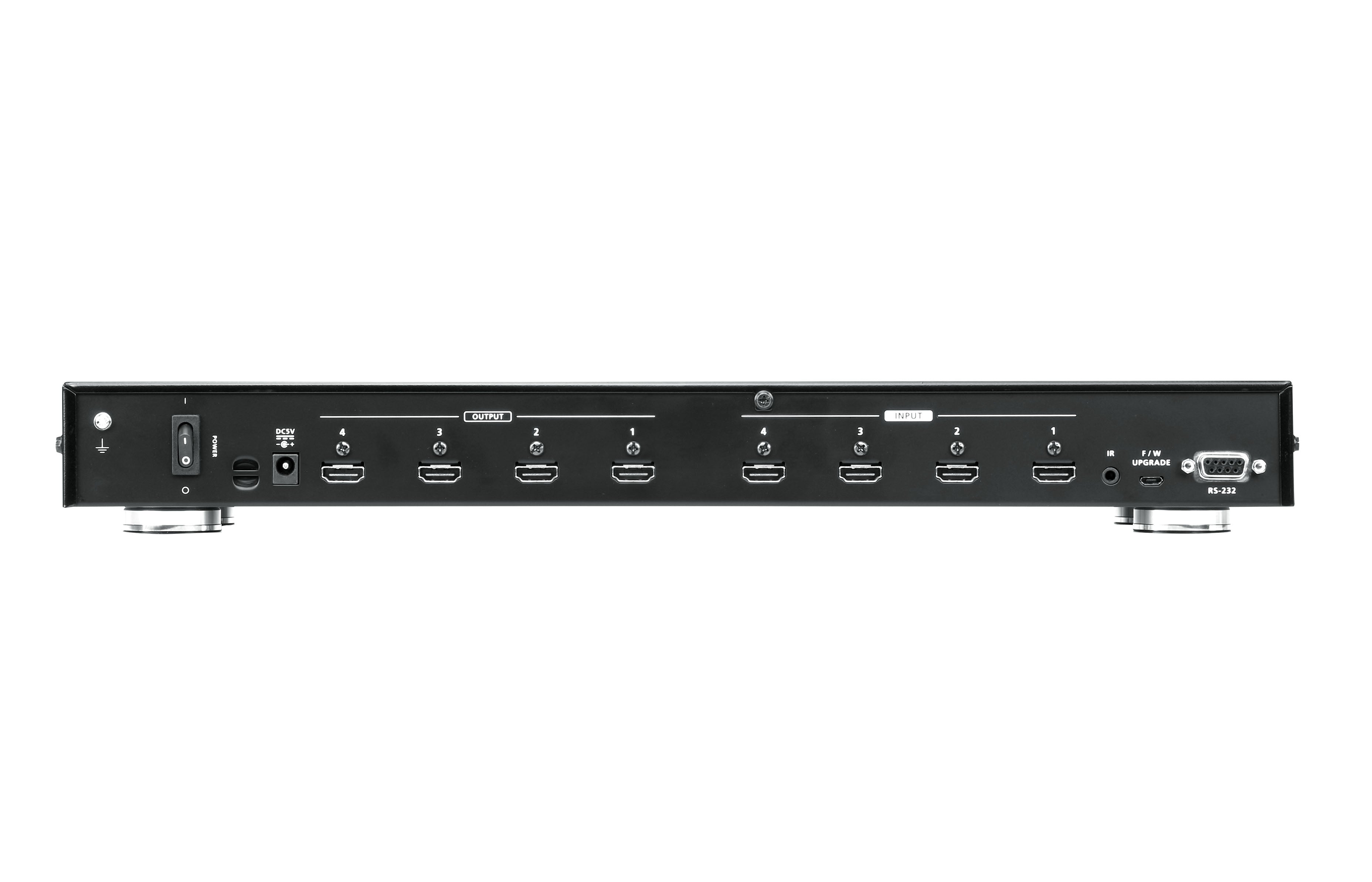 Commutateur matriciel HDMI 4K 4x4 - Commutateur de matrice AV - 10,2 Gbit/s - 340 MHz - 4096 x 2160 pixels - Noir - Métal