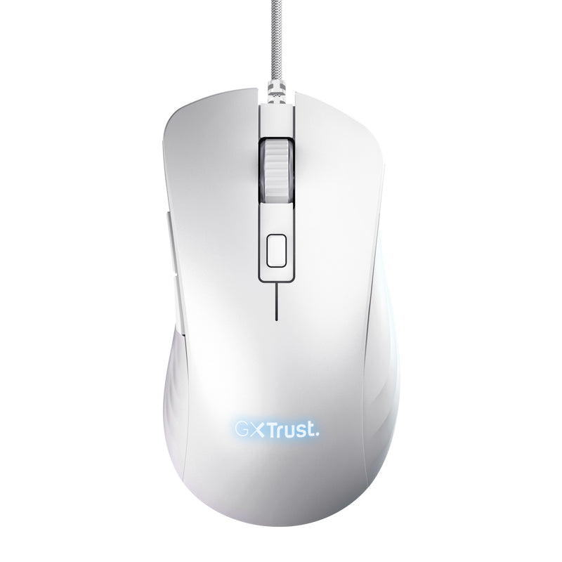 TRUST Souris gaming filaire YBAR+ blanche