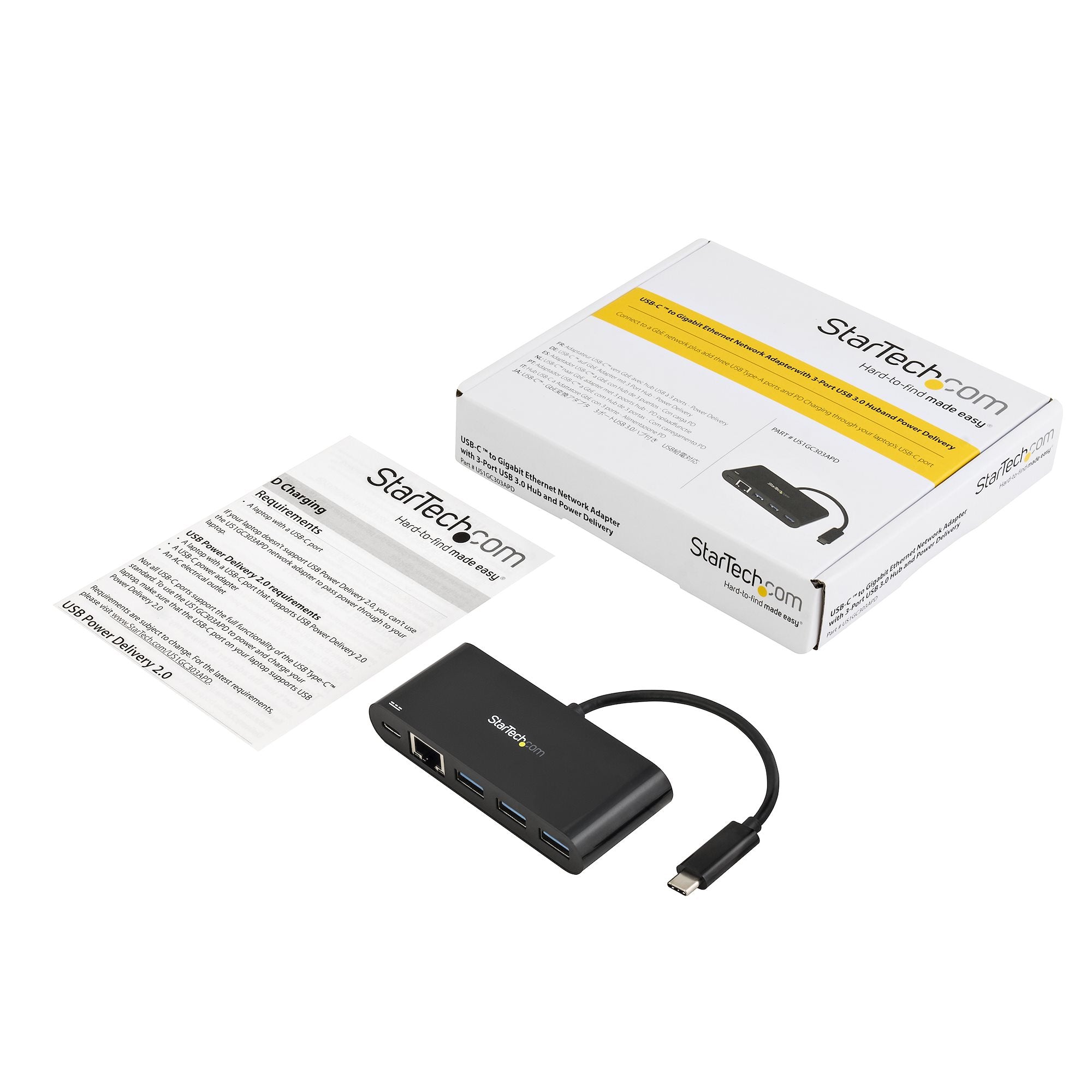 Adapter Hub USB C to Ethernet 3 Port