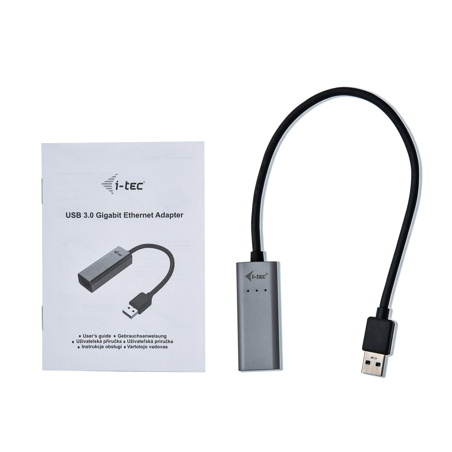 I-TEC USB 3.0 Metal Gigabit Ethernet Adapter 1xUSB 3.0 to RJ-45 LED for Notebook Tablet PC Windows Mac Linux Android