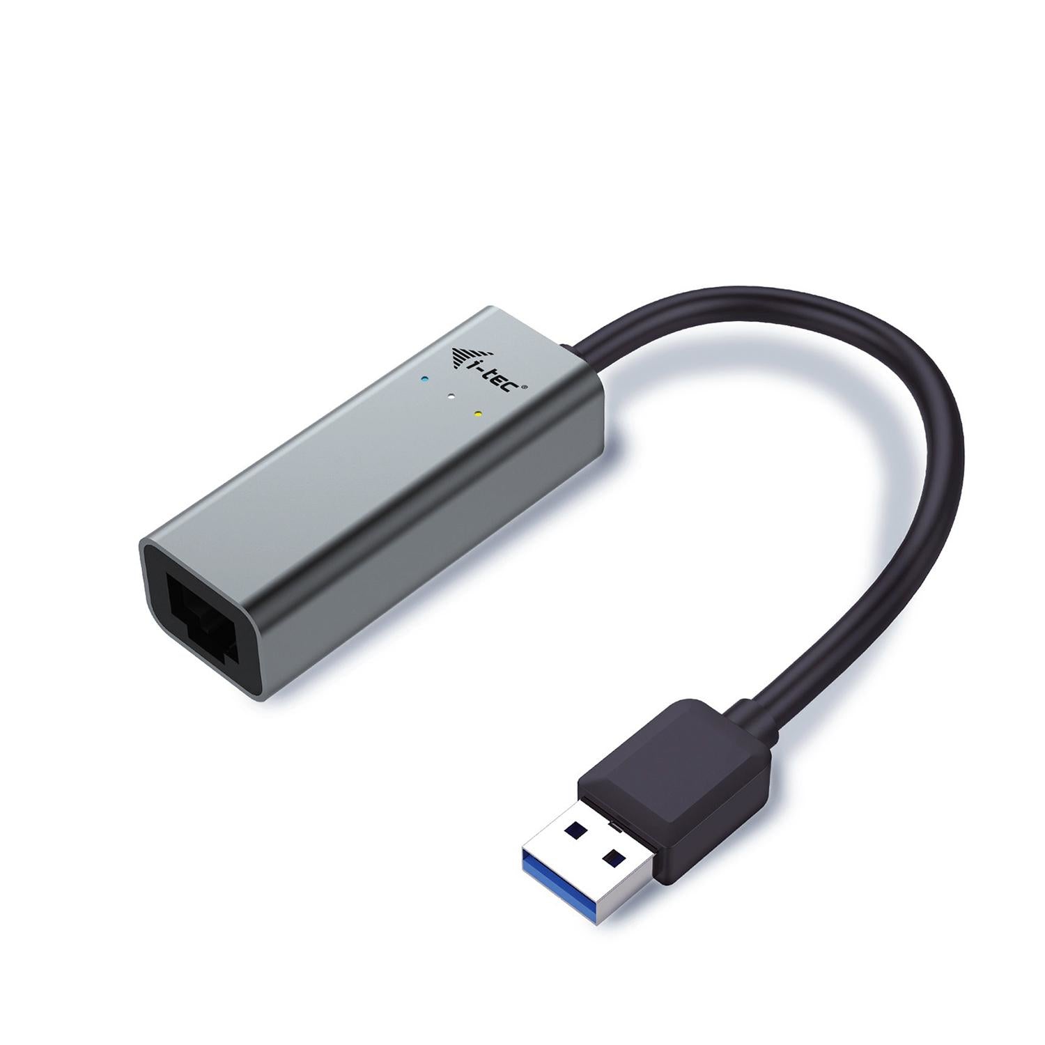 I-TEC USB 3.0 Metal Gigabit Ethernet Adapter 1xUSB 3.0 to RJ-45 LED for Notebook Tablet PC Windows Mac Linux Android