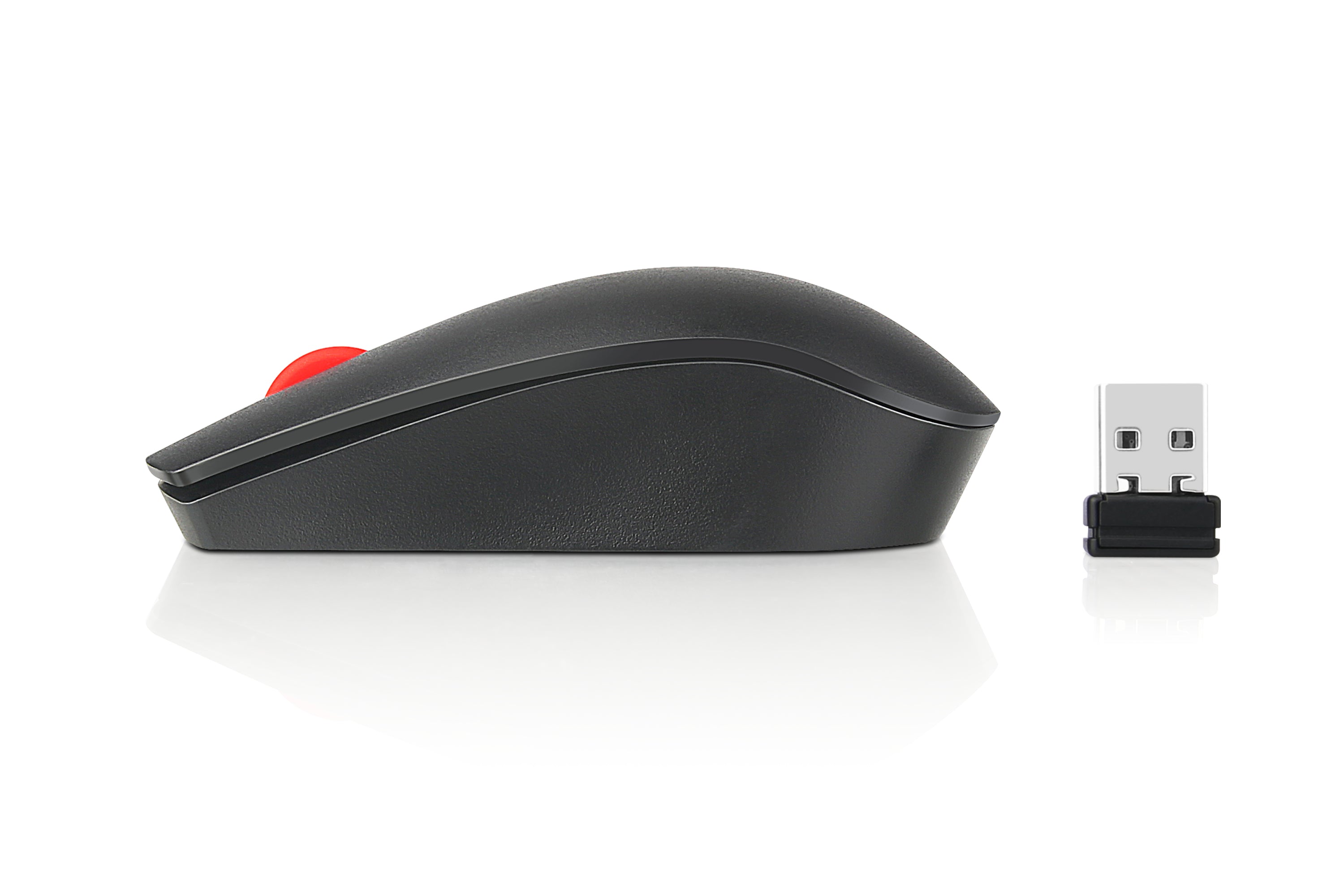 Lenovo ThinkPad Essential Wireless Mouse - Souris - laser - 3 boutons - sans fil - 2.4 GHz - récepteur sans fil USB - ThinkRed