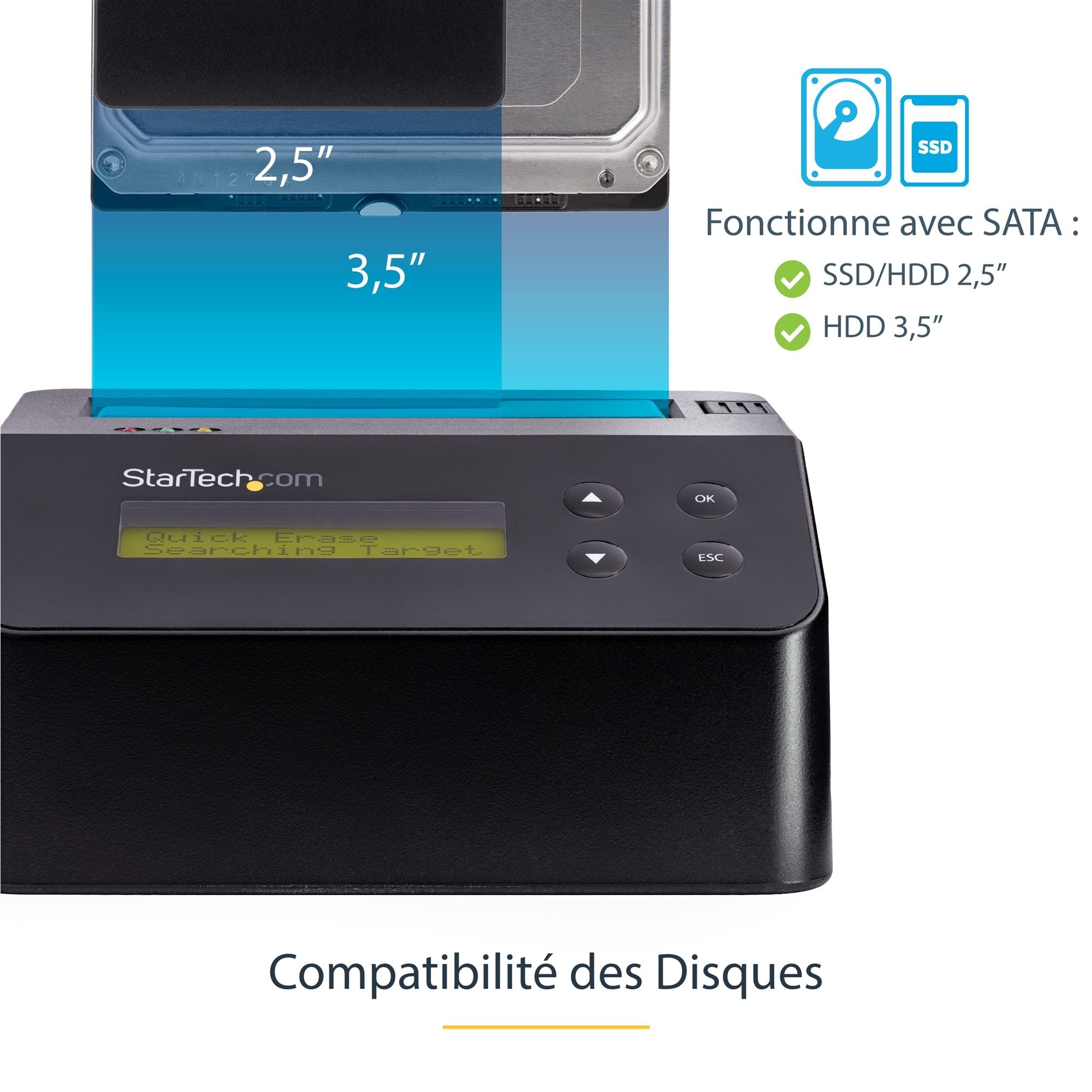 USB 3.0 Standalone Drive Eraser+Dock