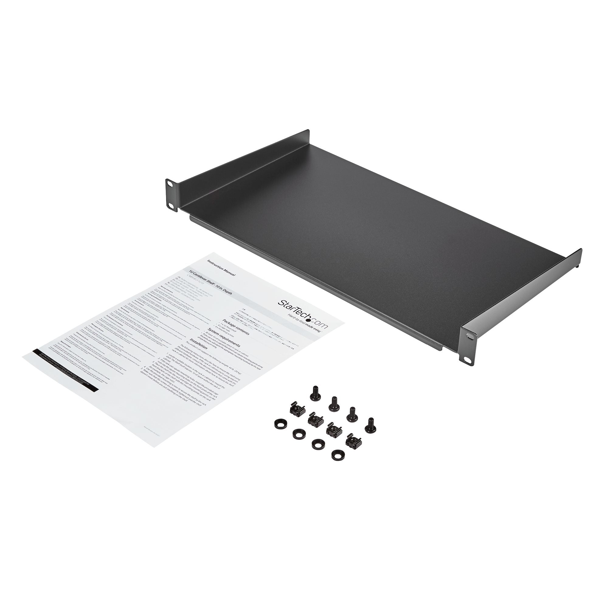 Rack Shelf - 1U 10 in. Deep
