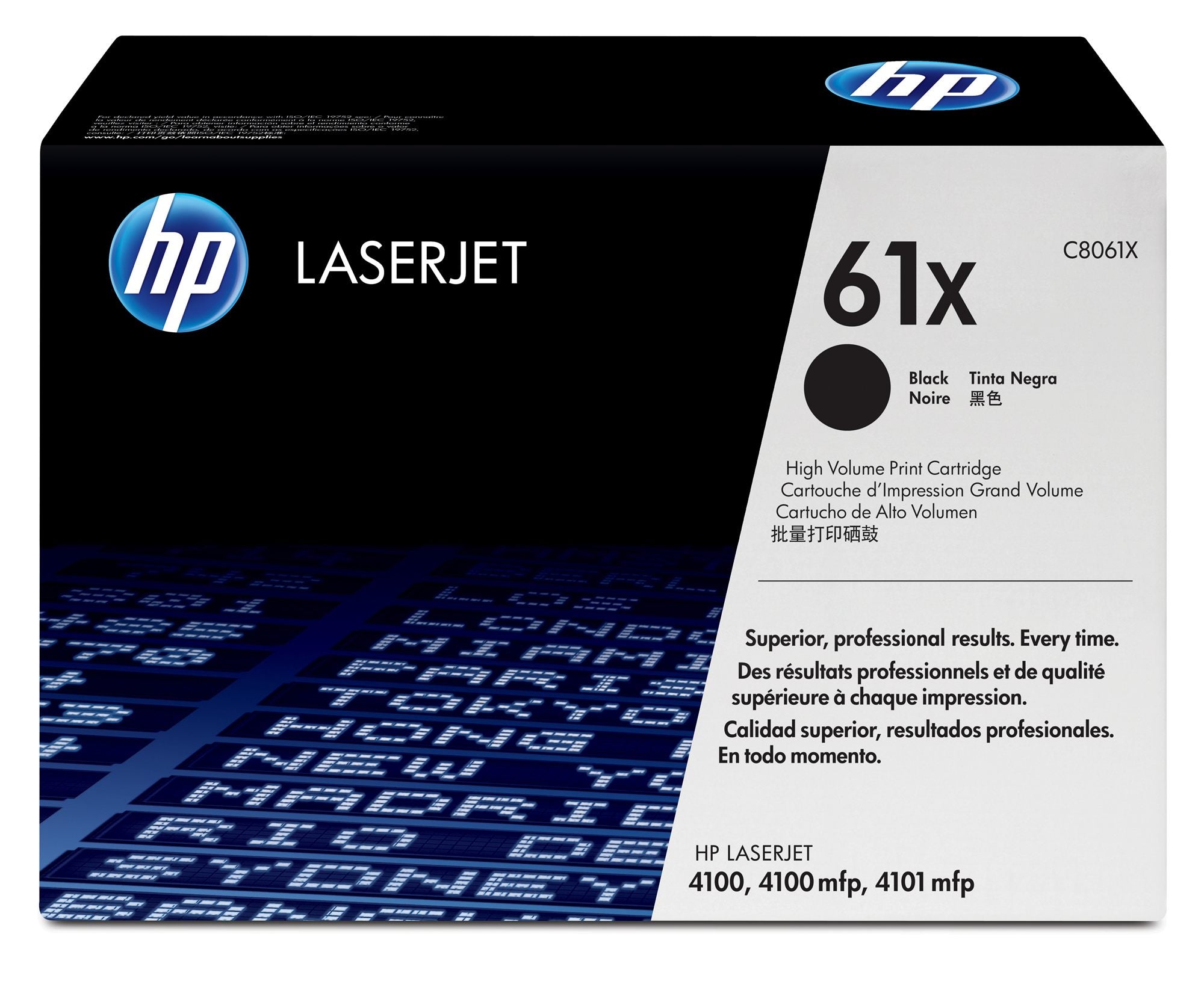 HP 61X High Yield Black Original LaserJet Toner Cartridge Cartouche de toner 1 piece(s) Noir