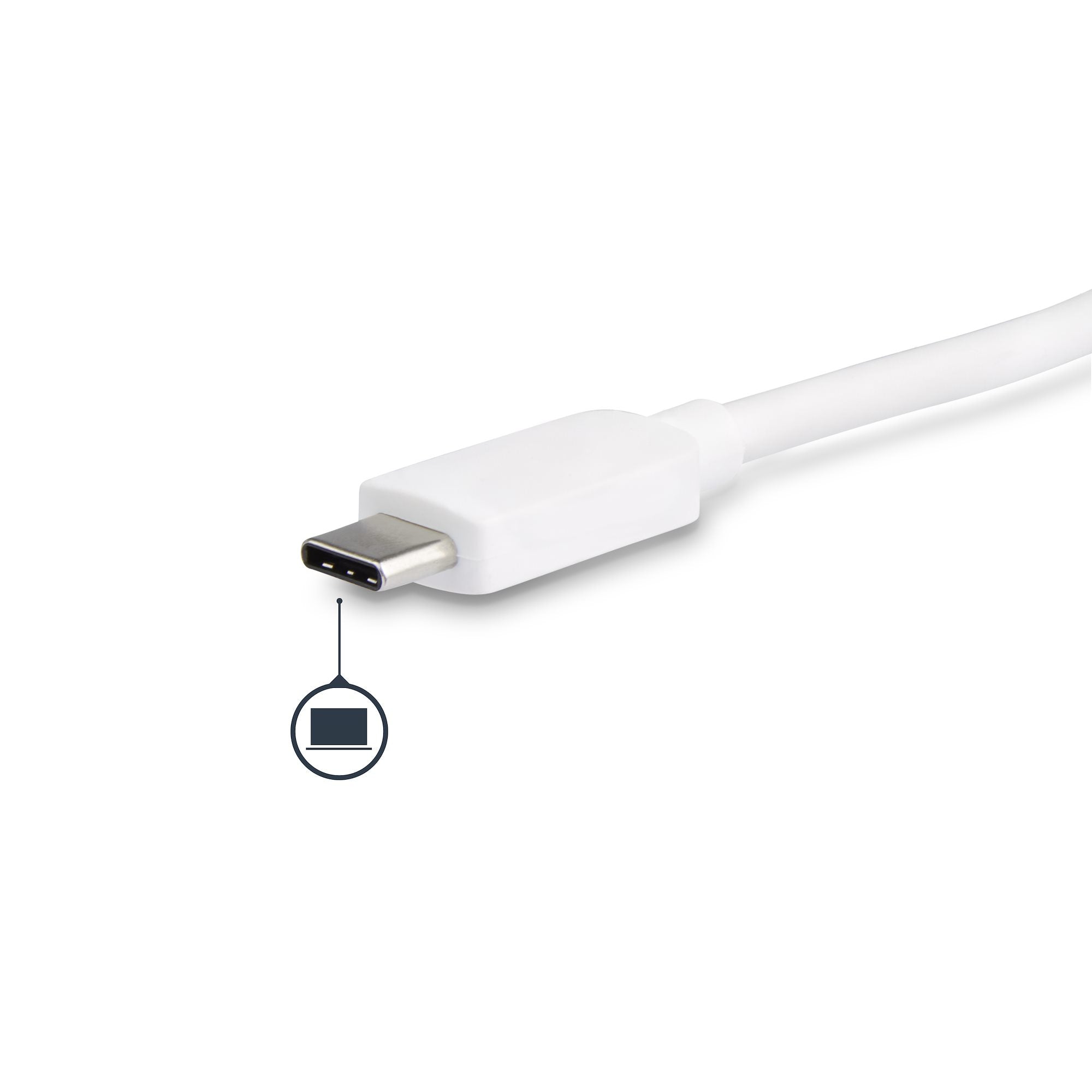 Multiport Adapter - USB C DVI PD White