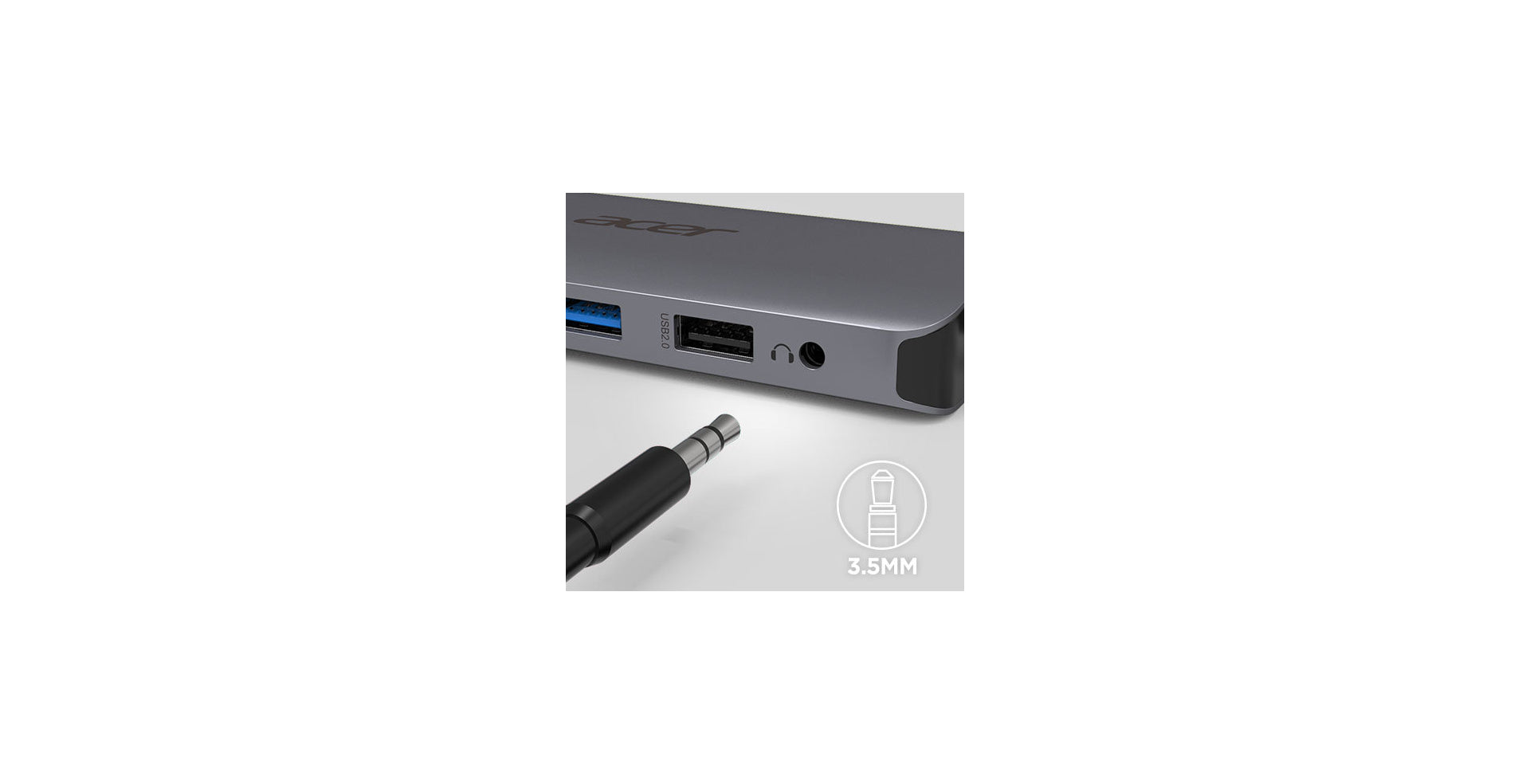 ACER 12-IN-1 TYPE-C DONGLE 2xUSB3.2 2xUSB2.0 2xHDMI DisplayPort Type C PowerDelivery SD Card reader TF Card reader 1000M Ethernet