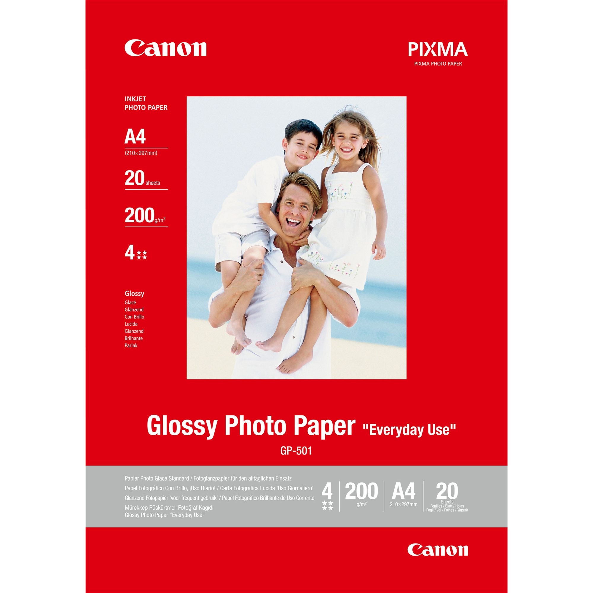 CANON PHOTO PAPER GLOSSY (GP-501) A4 20 Sheets