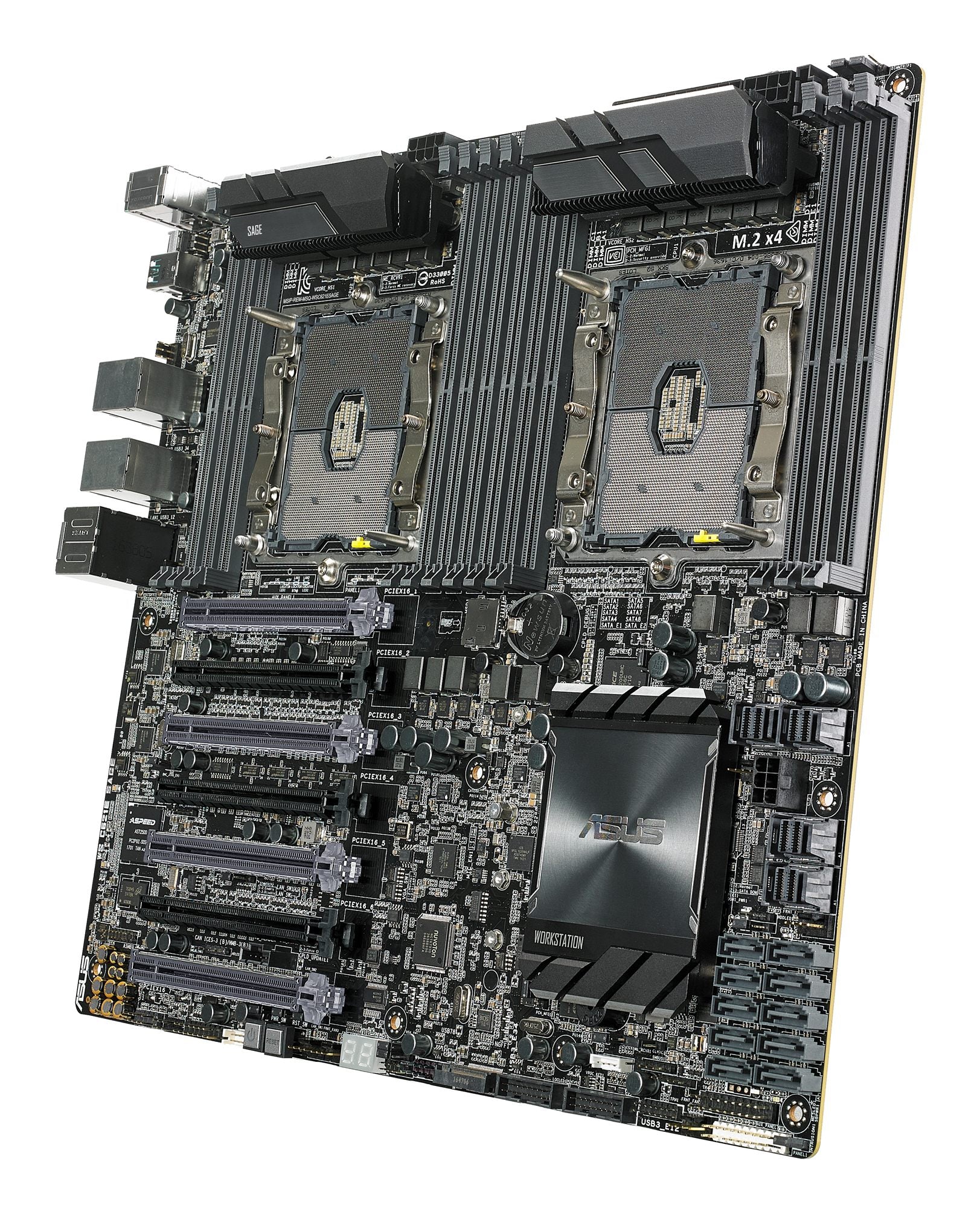 ASUS WS C621E SAGE BMC LGA 3647 Workstation Board Intel C621 with quad-strength graphics support and 12 DDR4 memory slots