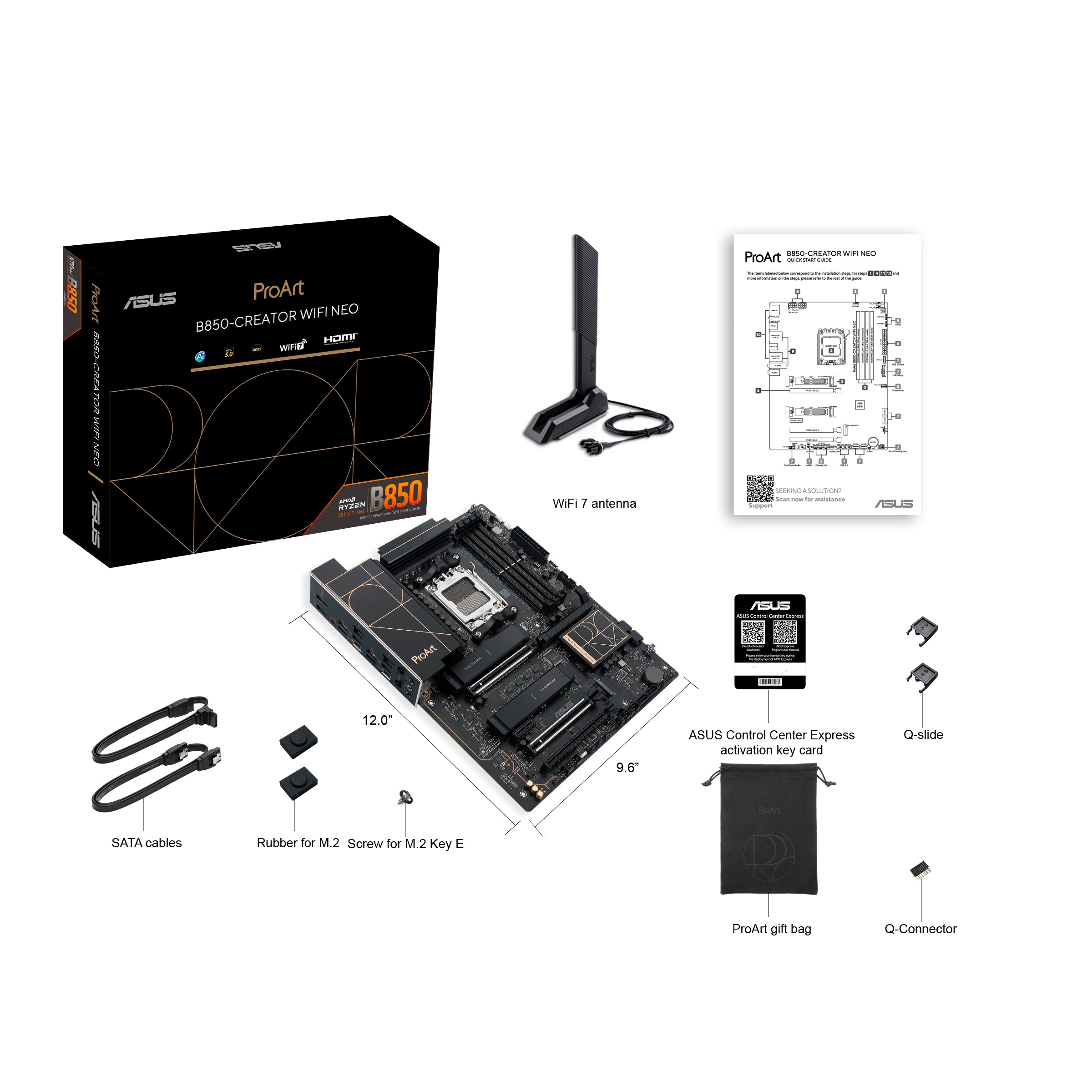 ASUS PROART B850-CREATOR WIFI NEO ATX motherboard 4xDDR5 2xPCIe 5.0 3xM.2 1xHDMI 2xDisplayPort 4xSATA