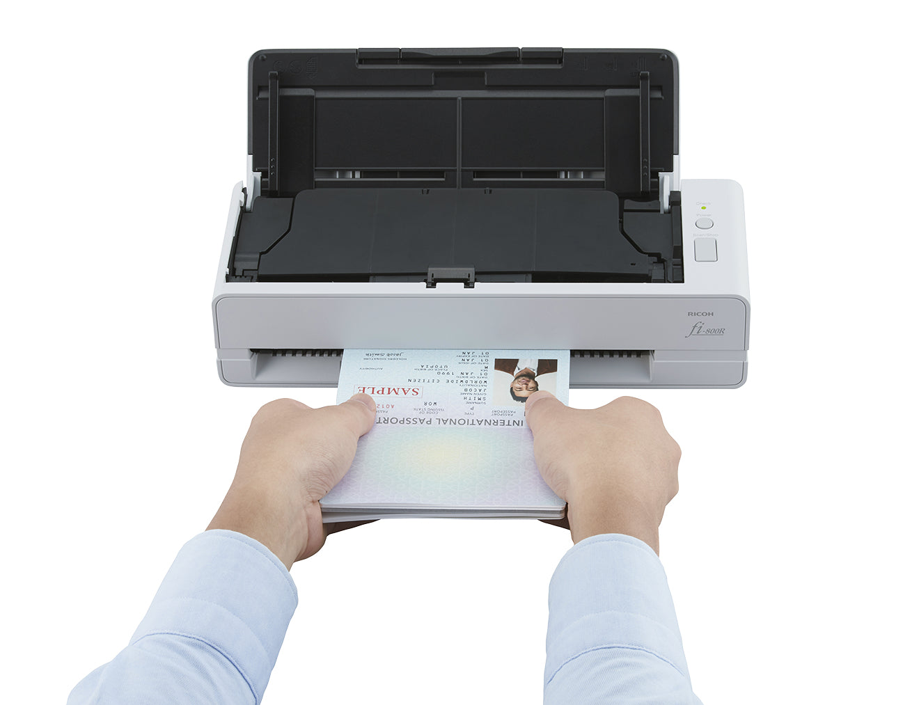 RICOH FI-800R scanner A4 USB 3.0 40ppm 30pages ADF PaperStream IP TWAIN ISIS PassportScan ScanSnap Manager