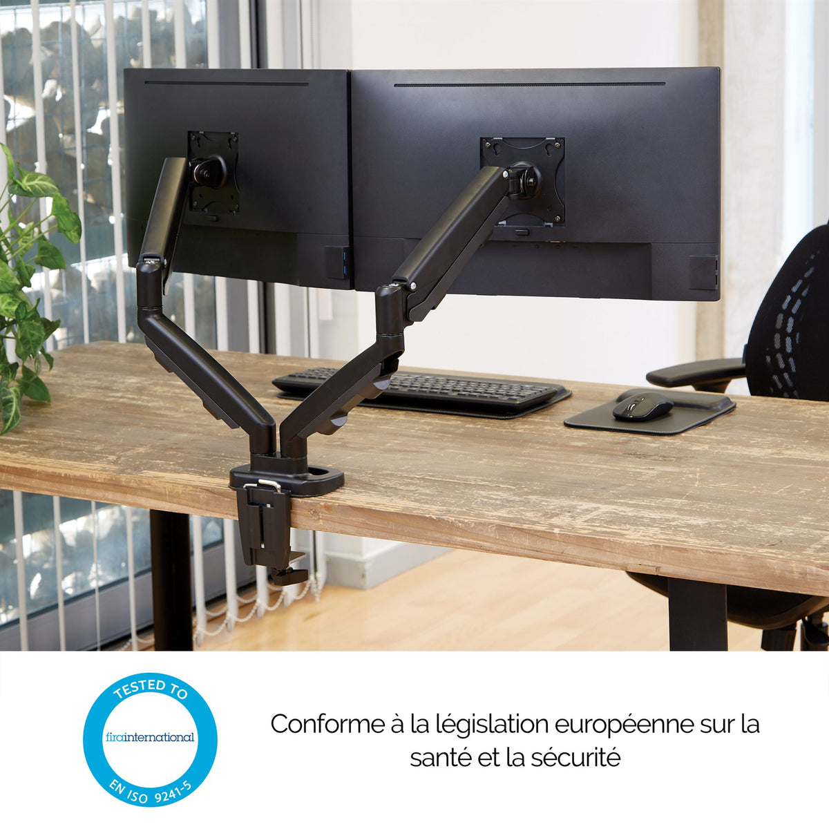 FELLOWES BRAS ARTICULE DOUBLE ECRAN EPPADUAL NOIR compatible jusqu’à 39 POUCES