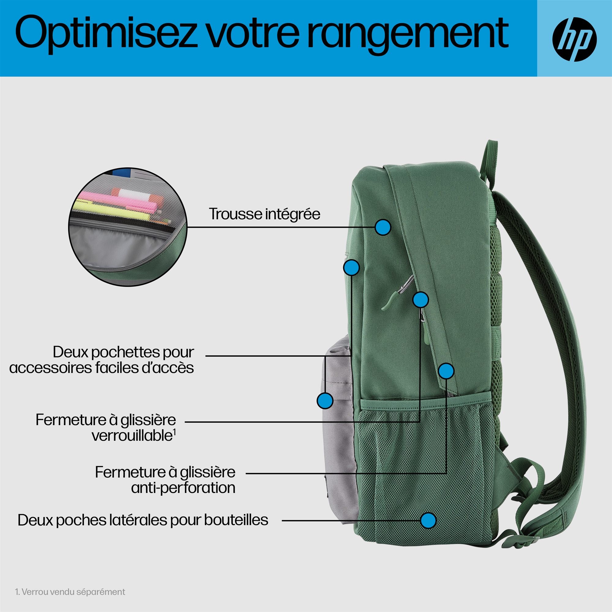 HP Campus Green Backpack