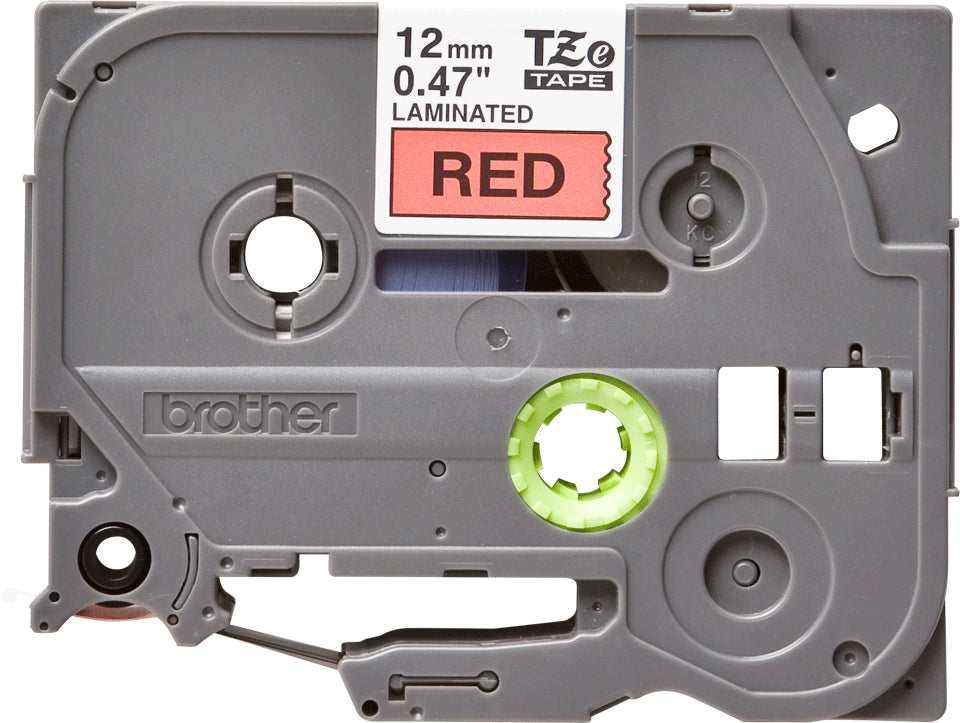 Tape/12mm black on red f P-Touch TZE