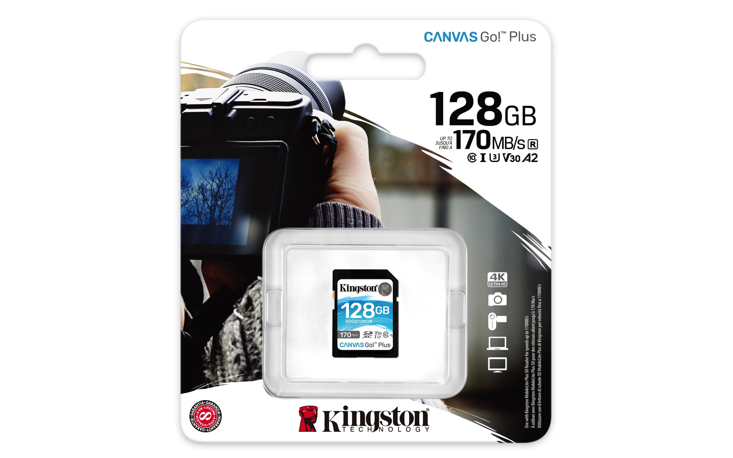 128GB SDXC Canvas Go Plus