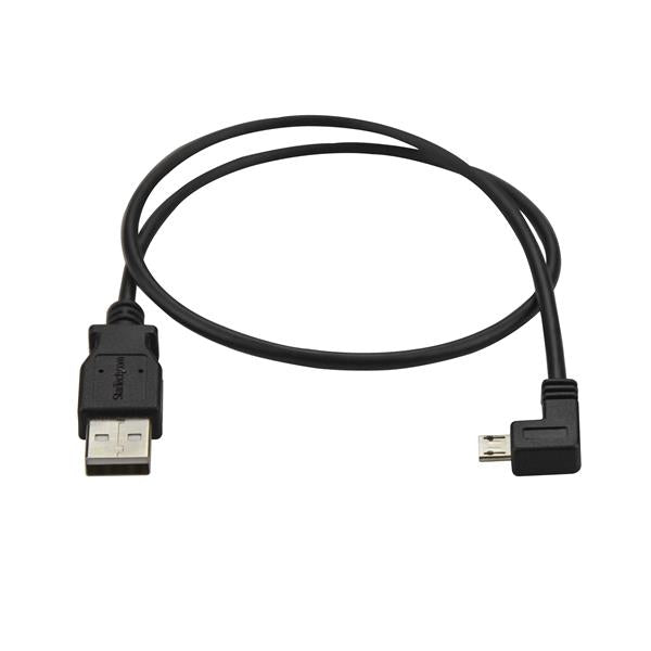 Cable Micro USB Left Angle 24AWG - 0.5m
