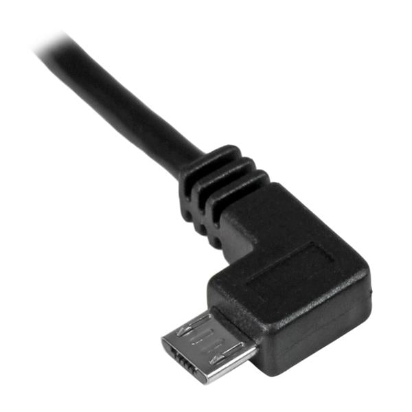 Cable Micro USB Left Angle 24AWG - 0.5m