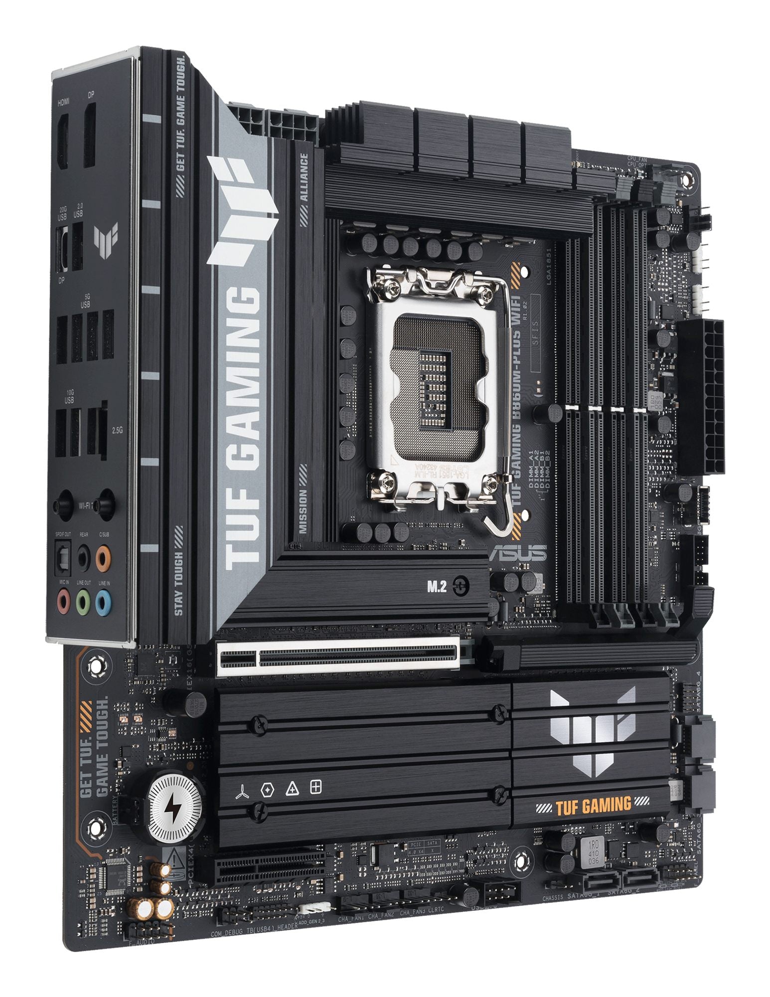 ASUS TUF GAMING B860M-PLUS WIFI LGA1851 DDR5 micro ATX MB DDR5 1xHDMI 1xDP 3xM.2 4xSATA