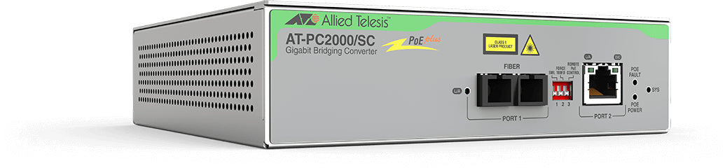 ALLIED AT-PC2000/SC-60 Convertissseur Gigabit PoE+ vers 1000SX SC