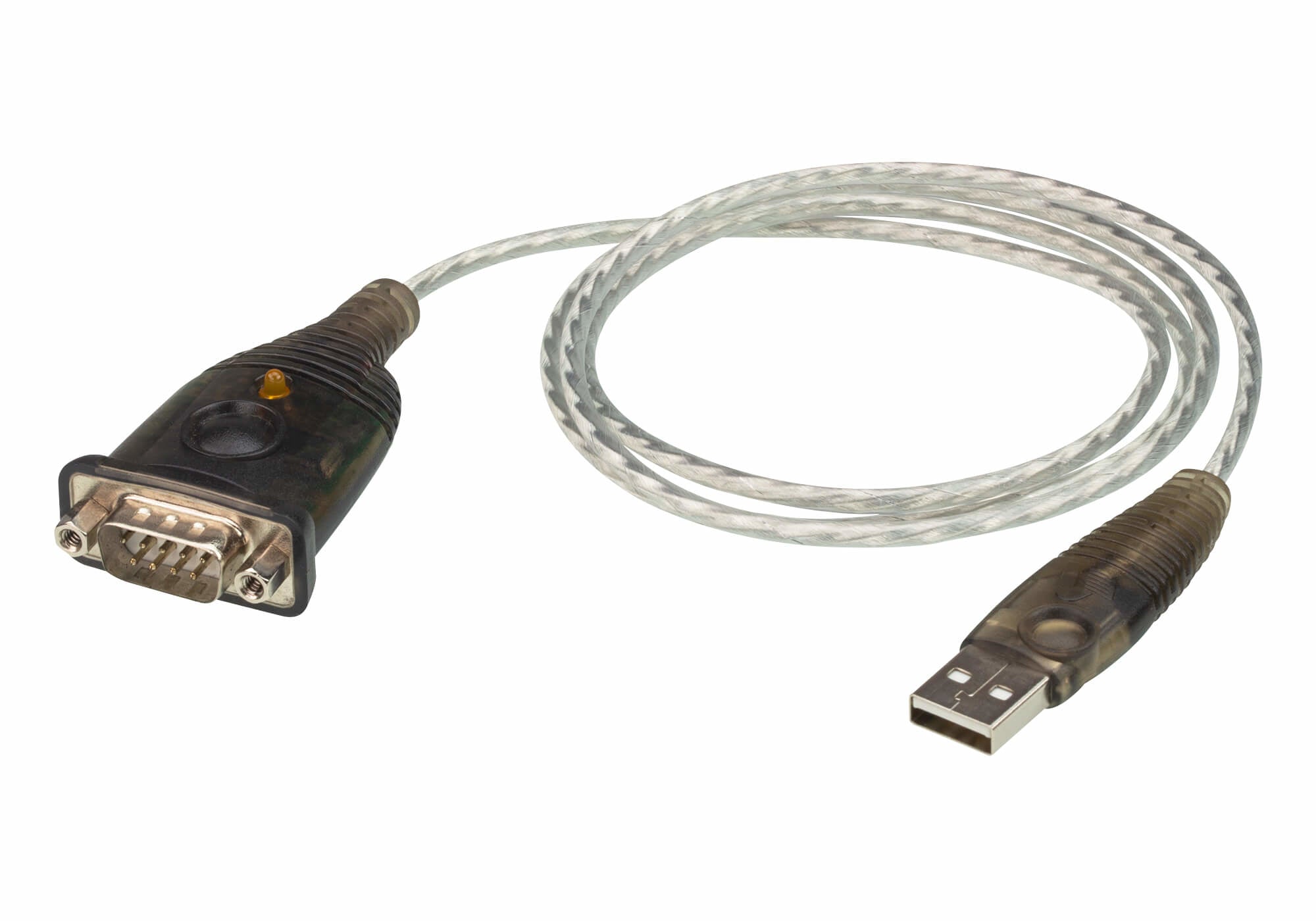 ATEN Convertisseur USB vers série (100 cm) - Noir - Métallique - 1 m - USB Type-A - DB-9 - Mâle - Mâle