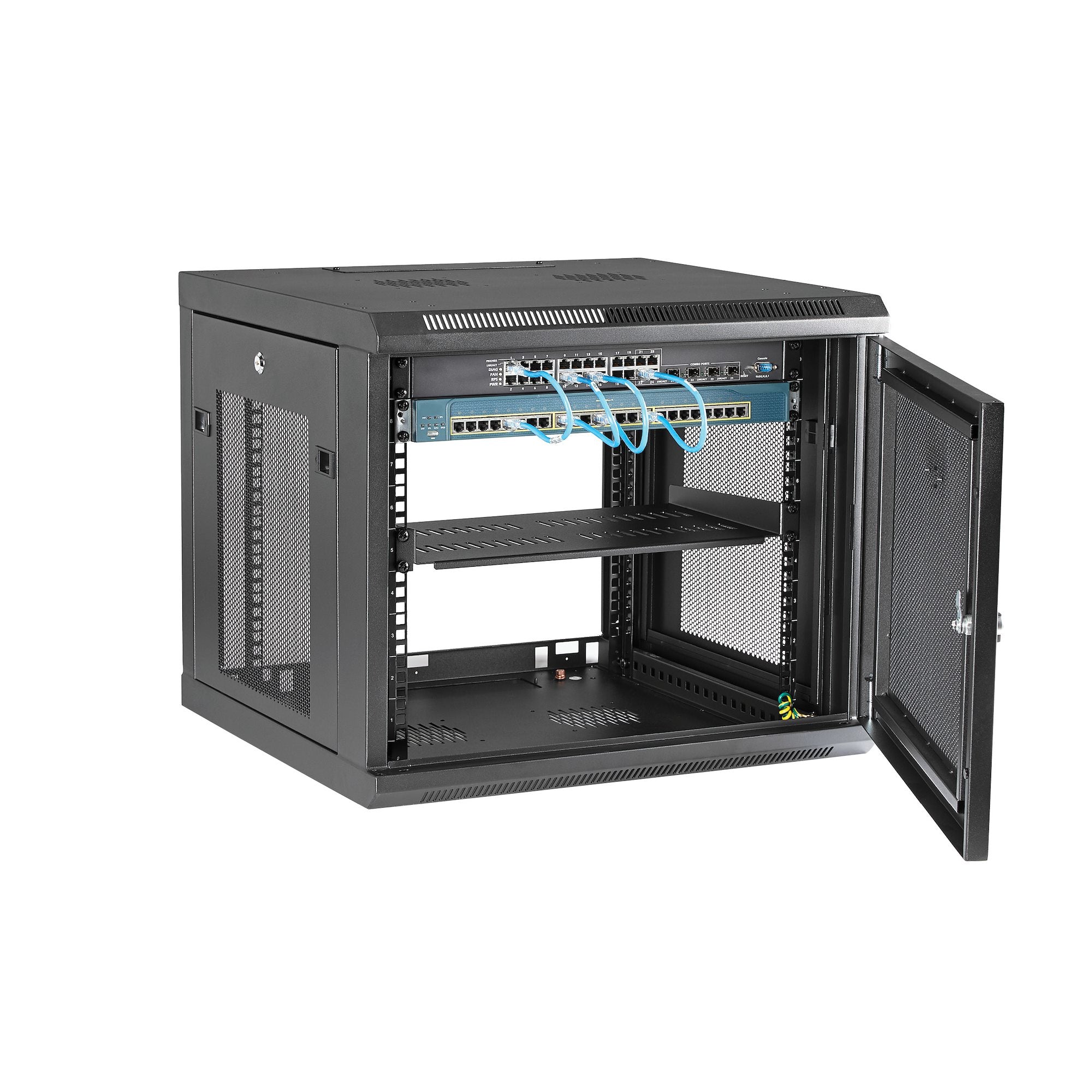 Cabinet - Wallmount w/Hinge 9U