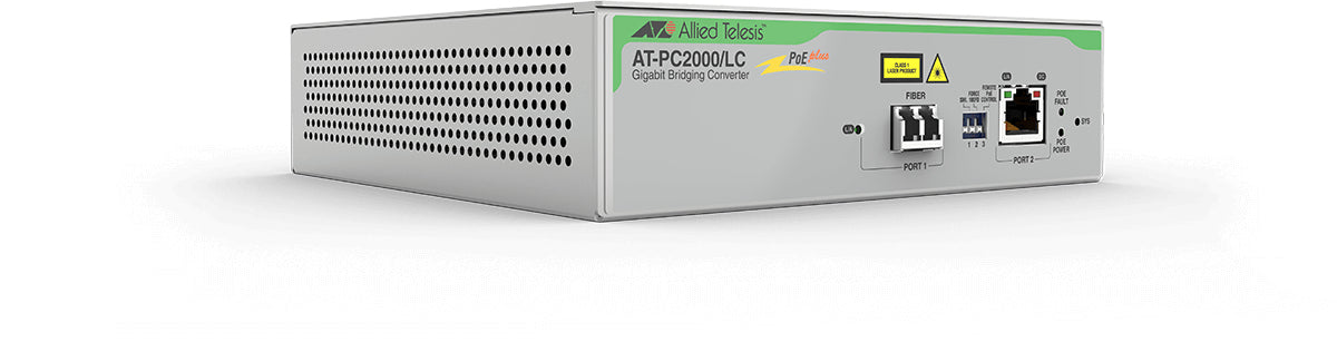 Convert.Media/Switch, 1x1000Ba seSX/LC vers 1x1000baseTX POE