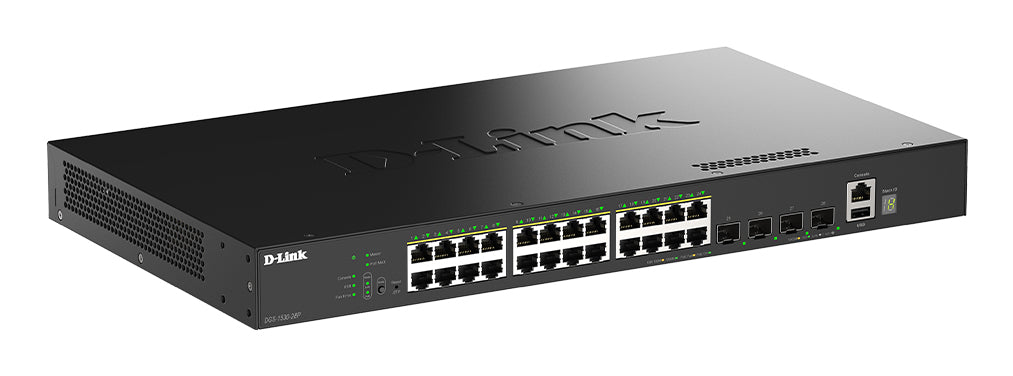 D-LINK 24 Ports GE PoE 30W + 4 Ports 10G SFP+ Smart Managed Switch 370W