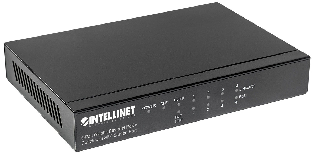 Intellinet 561174 Commutateur Gigabit 5 ports PoE+ 1SFP