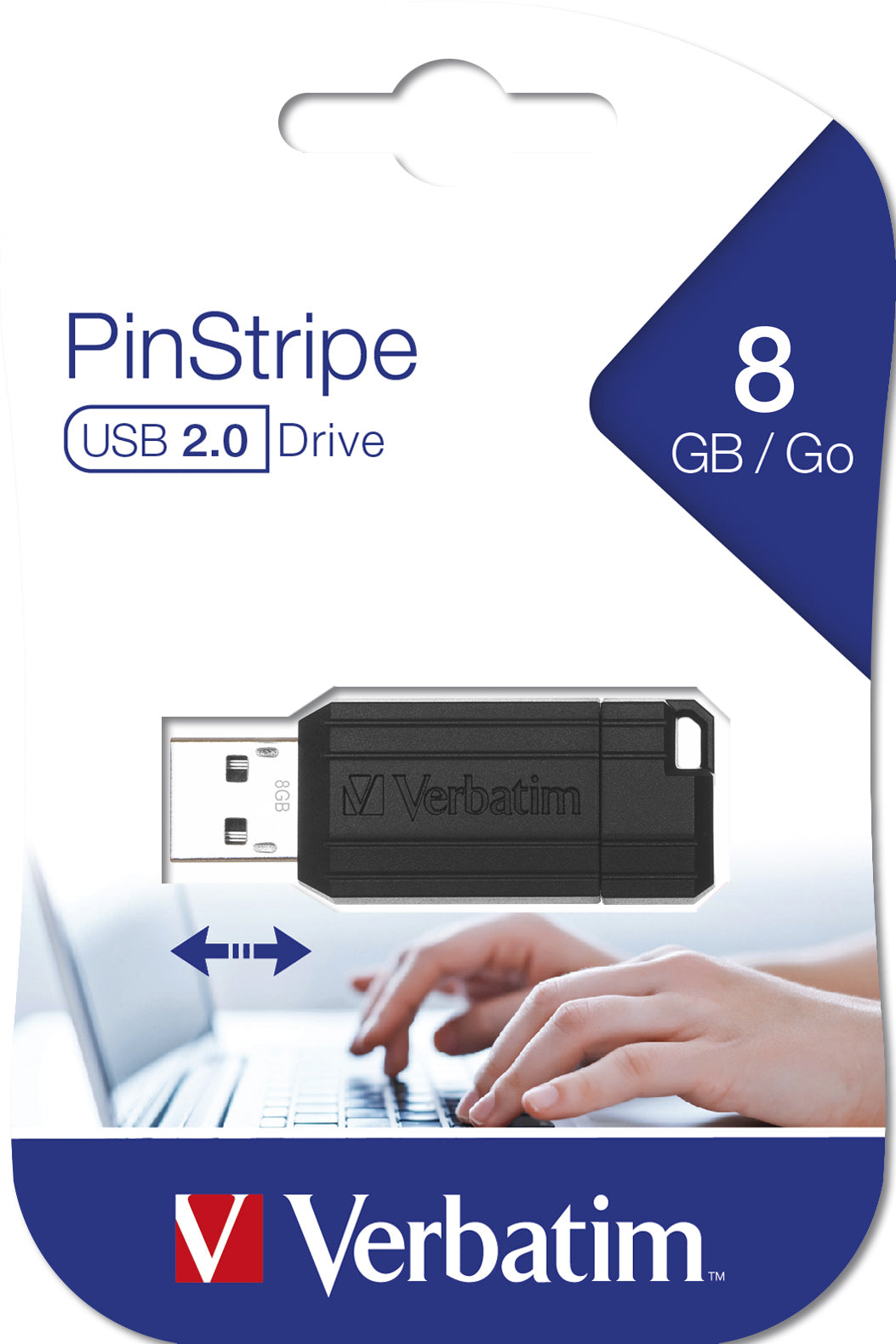 USB Memory/8GB Pinstripe Black