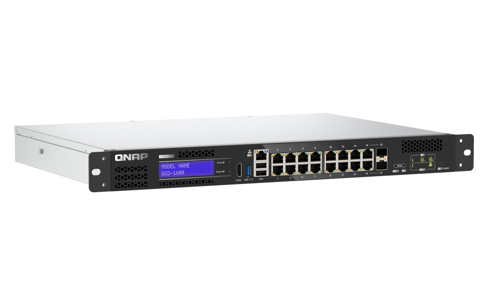 QNAP QGD-1600: 16 1GbE ports with 2 RJ45