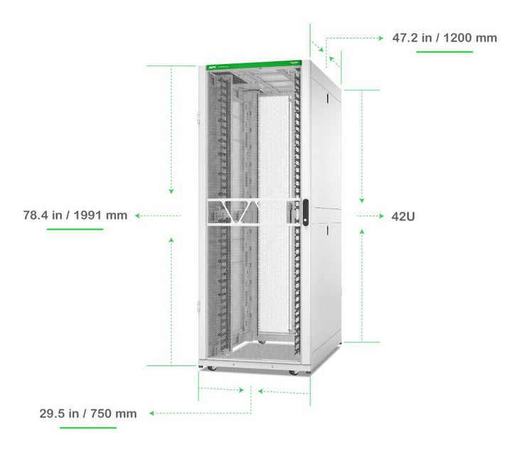 APC NetShelter SX Nwking Encl Gen2 42U 1