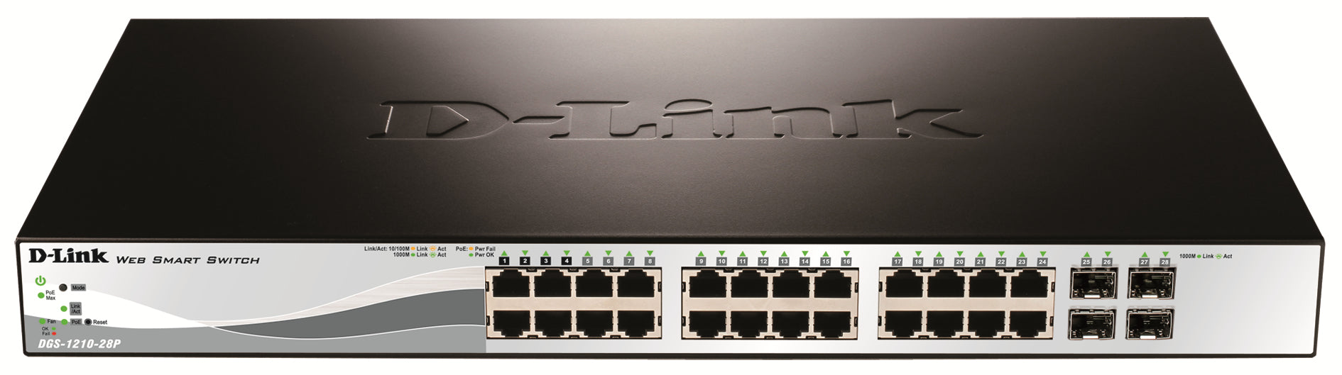 D-LINK 28-Port Layer2 PoE Gigabit Smart Managed Switch dlink green 3.0 24x 10/100/1000Mbit/s TP RJ-45 PoE Port 802.3at