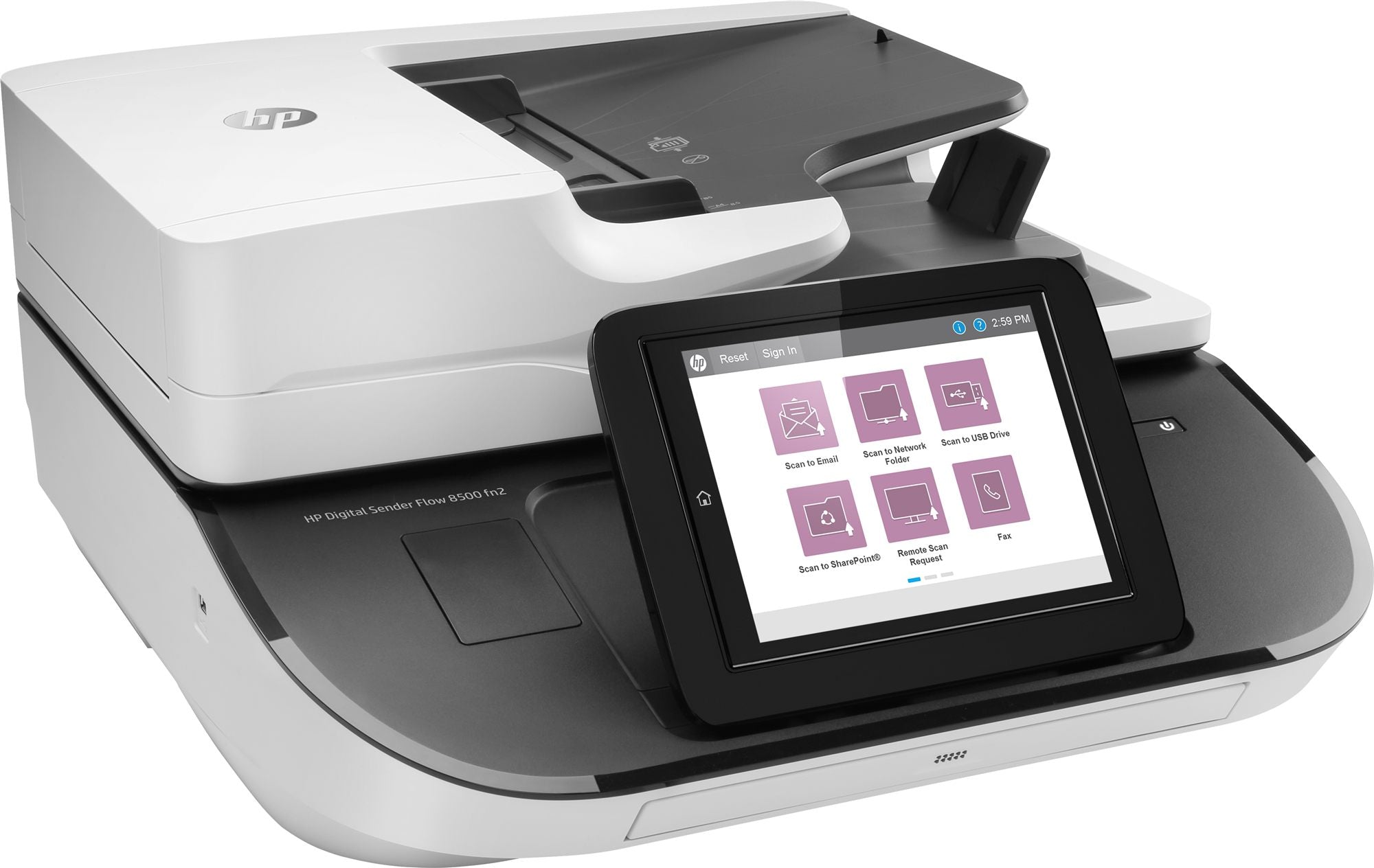 HP Digital Sender Flow 8500fn2 Document scanner CIS Duplex 216x864mm 600dpix600dpi 92ppm ADF 150sheets 10000scans USB LAN