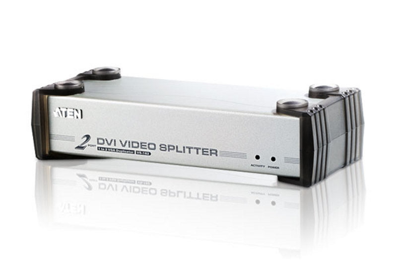 Séparateur DVI/audio 2 ports - DVI - 2x DVI-I - 1920 x 1200 pixels - Noir - Argent - Métal - Full HD