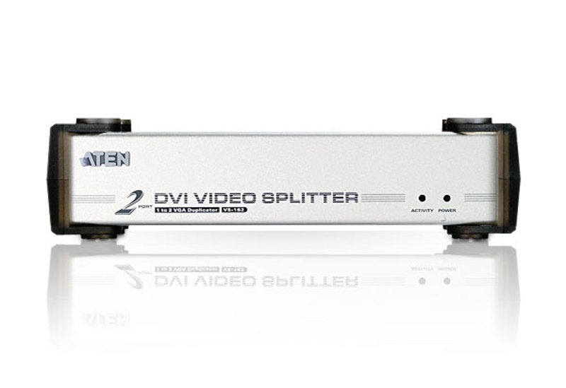 Séparateur DVI/audio 2 ports - DVI - 2x DVI-I - 1920 x 1200 pixels - Noir - Argent - Métal - Full HD