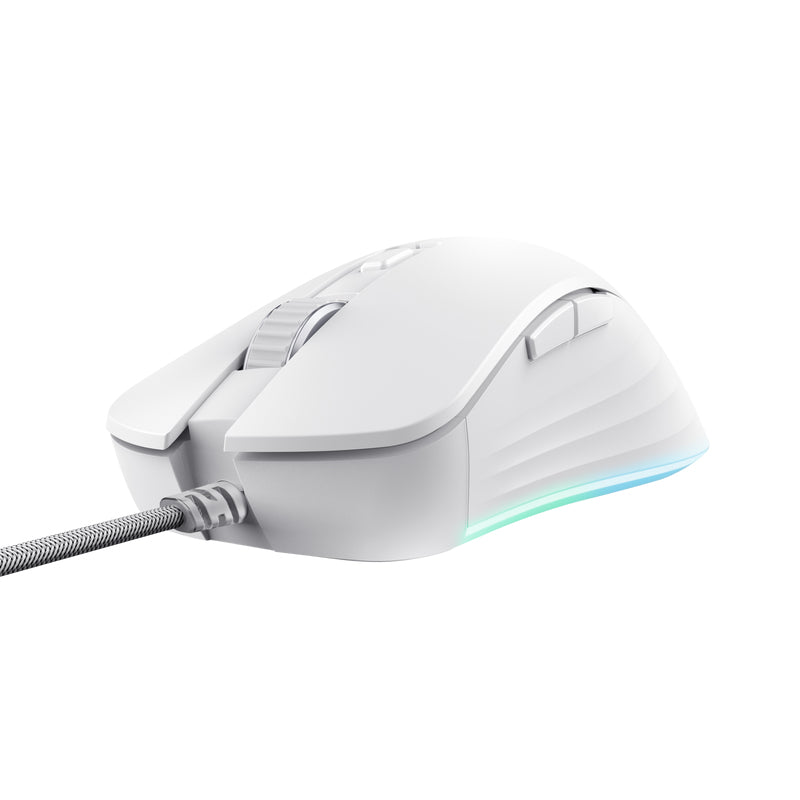 TRUST Souris gaming filaire YBAR+ blanche