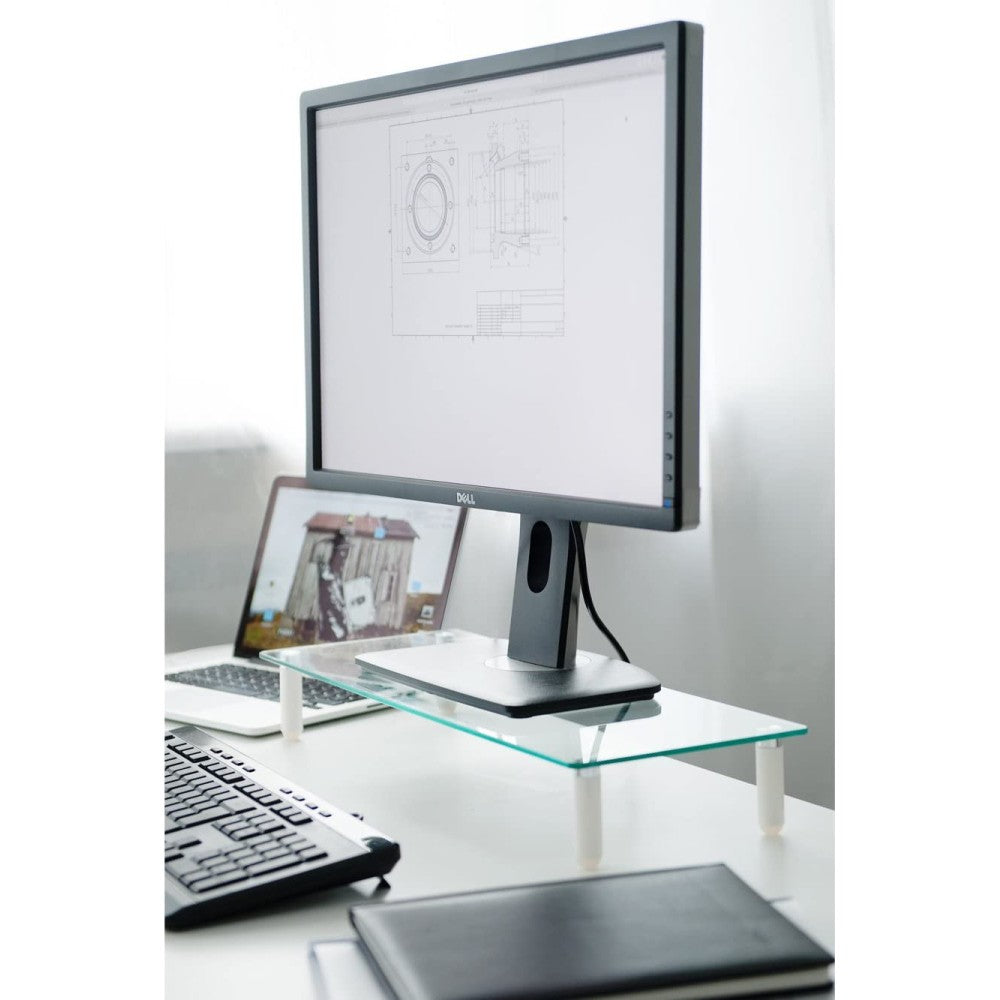 Techly ICA-MS 461 Support de moniteur pour bureau en verre