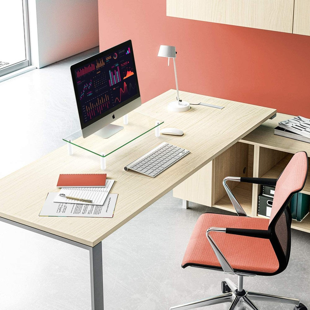 Techly ICA-MS 461 Support de moniteur pour bureau en verre