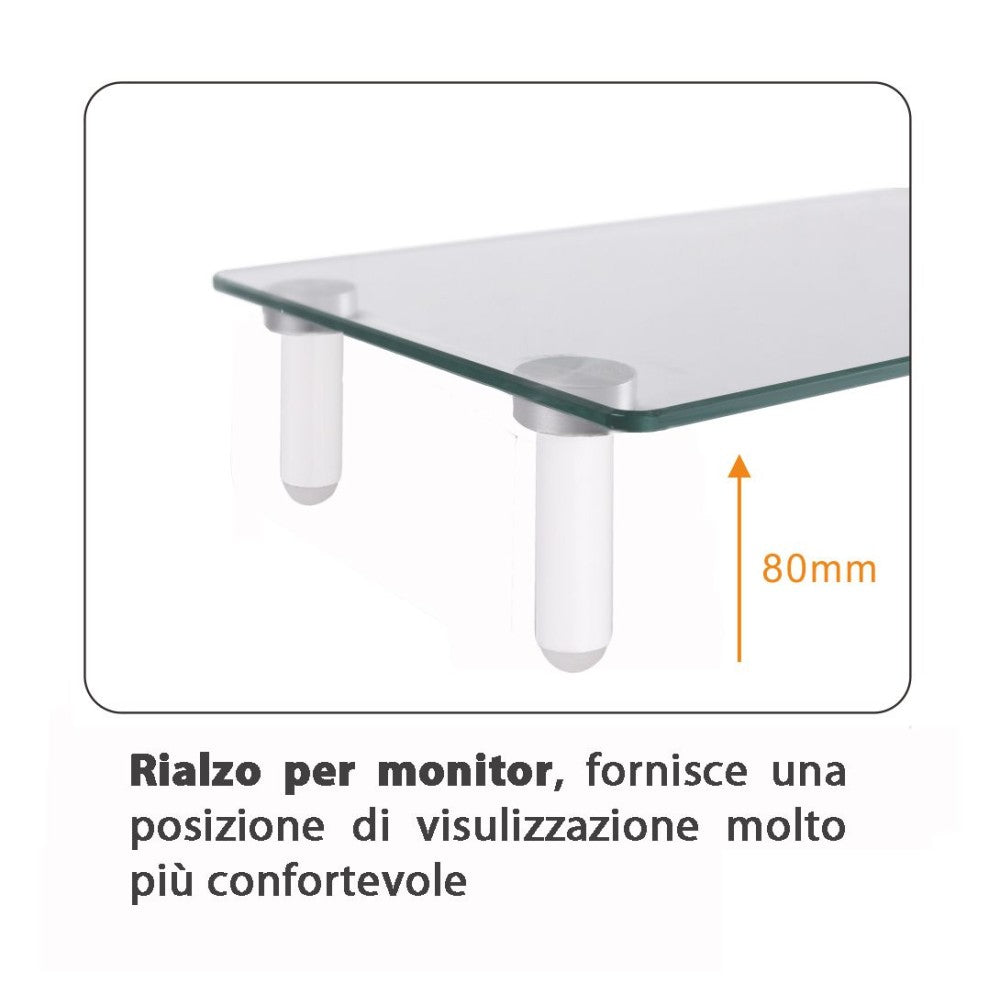 Techly ICA-MS 461 Support de moniteur pour bureau en verre