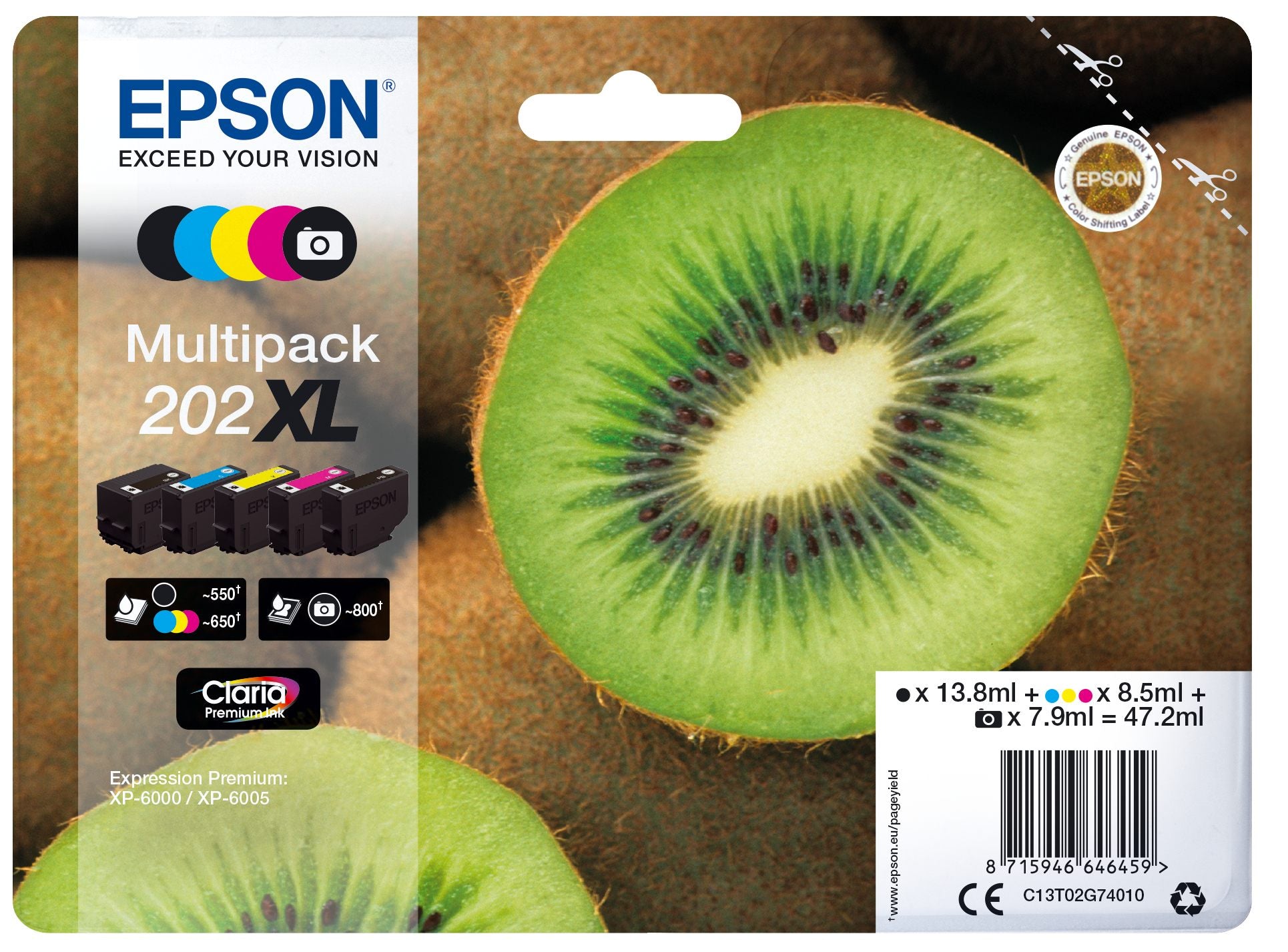 Ink/202XL Kiwi CMYBPk SEC