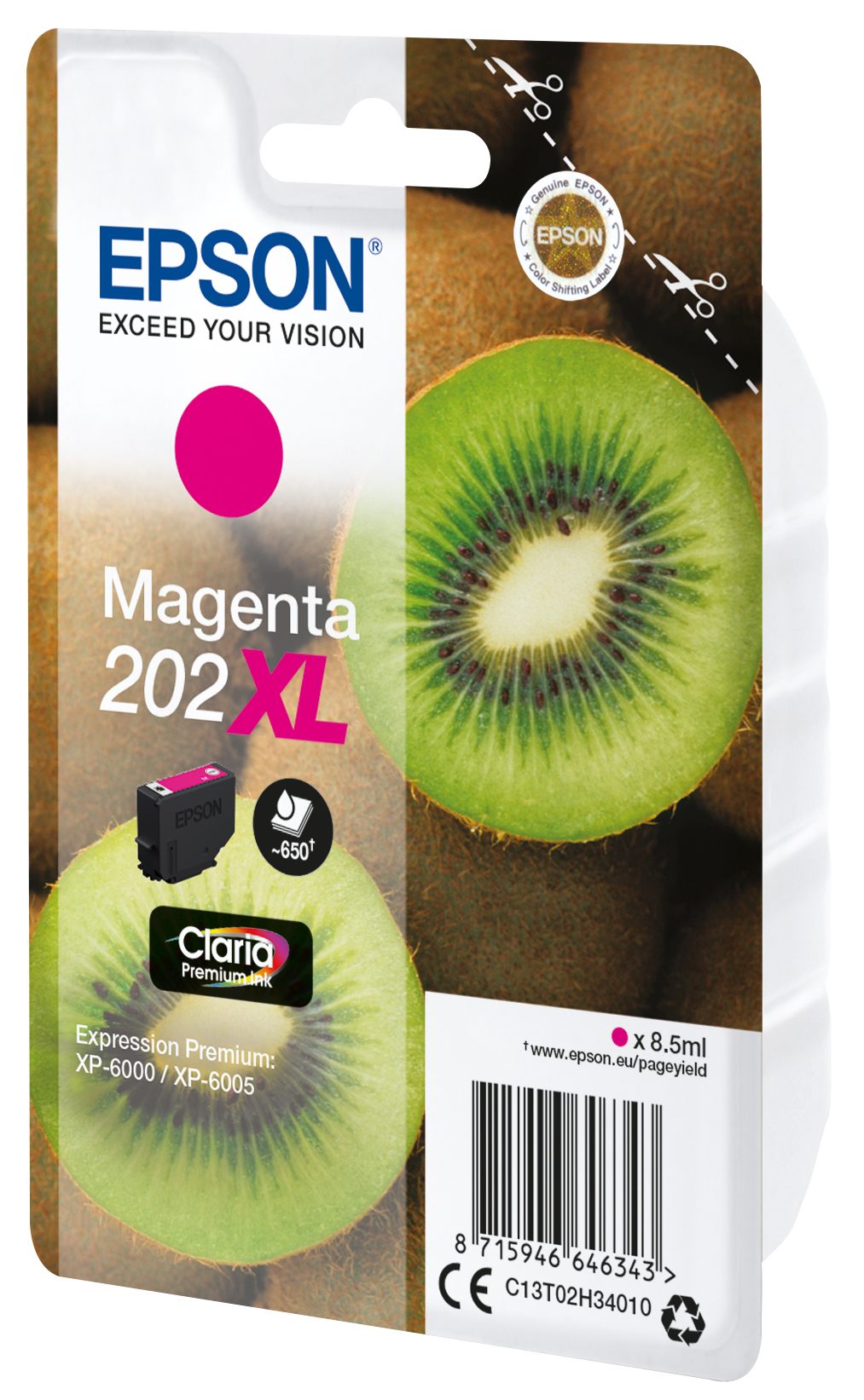 EPSON 4LB Singlepack Magenta 202XL Kiwi Clara Premium Ink