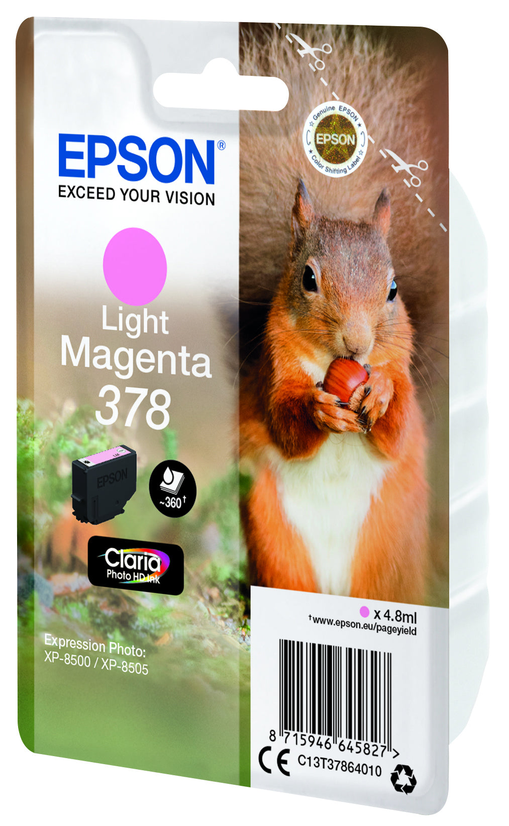 EPSON Singlepack Light Magenta 378 Eichhörnchen Clara Photo HD Ink