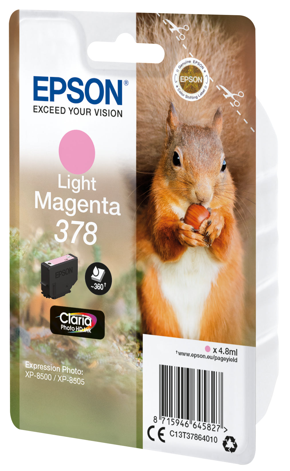 EPSON Singlepack Light Magenta 378 Eichhörnchen Clara Photo HD Ink