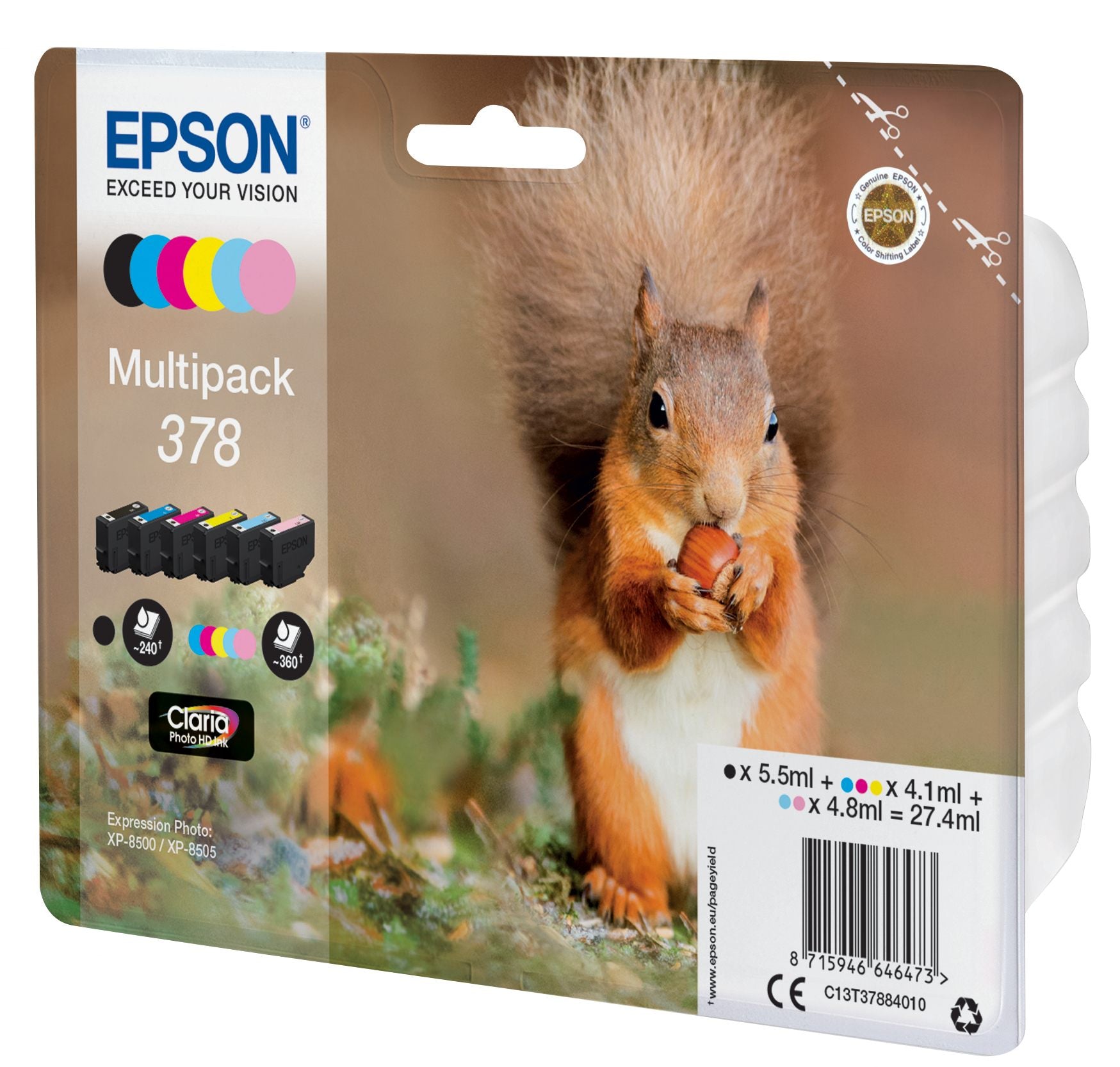 EPSON 1LB 378 Mpack Ink Cartridge BK C M Y LC LM BLISTER w/s